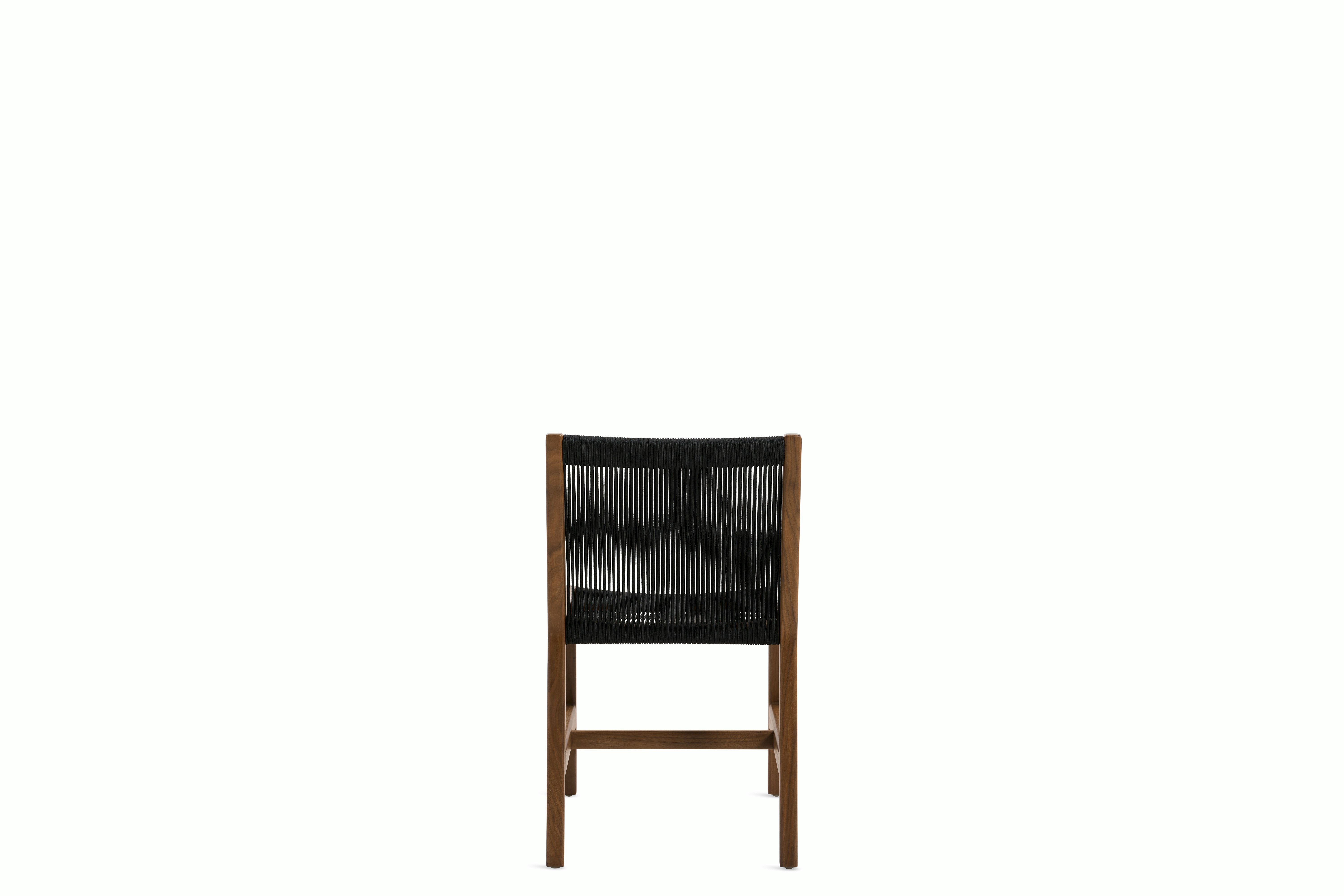 Duet Chair - walnut,  black