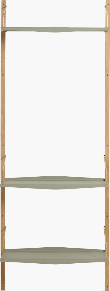 System Ultra - 1 Bay,  Green,  Oak,  Brass