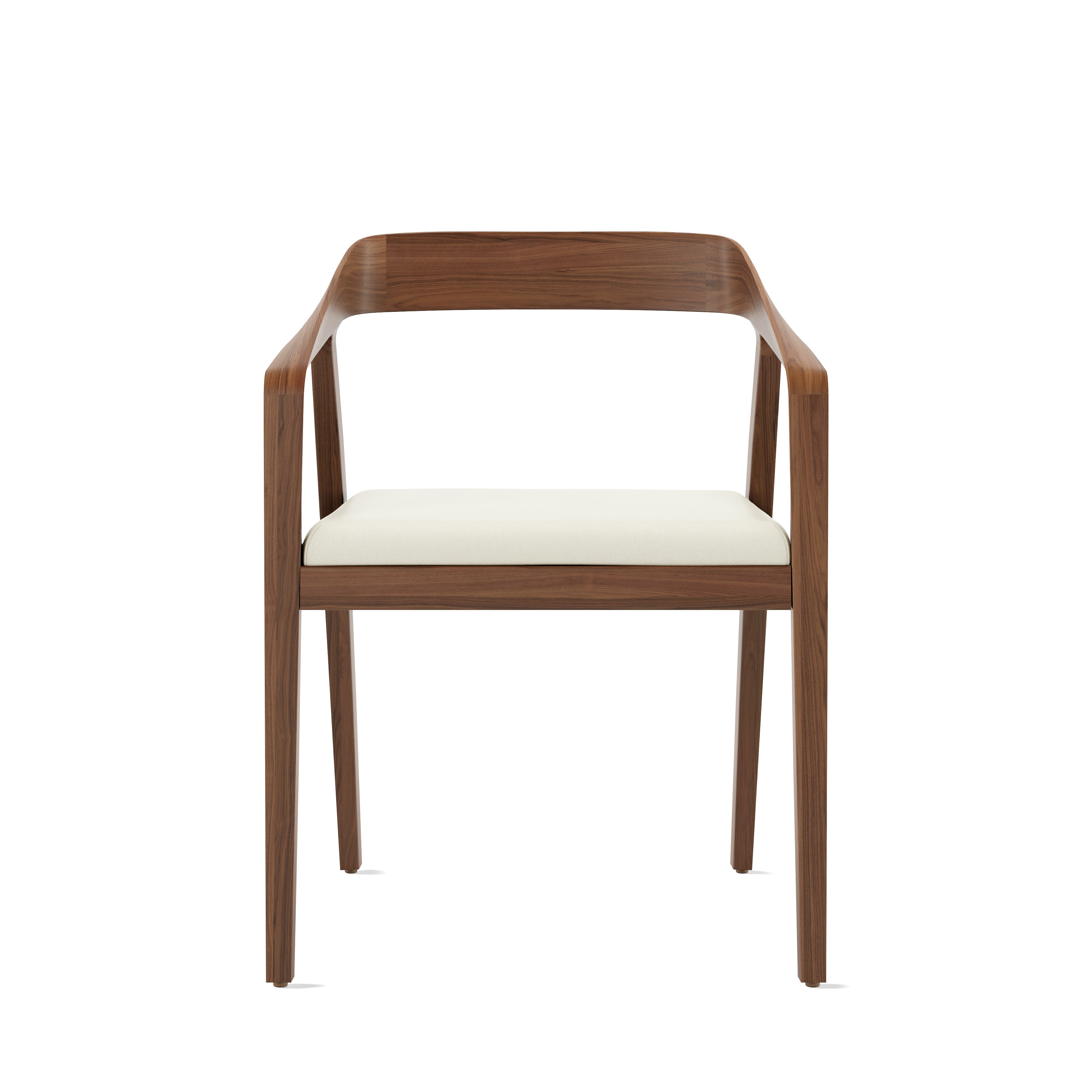 Full Twist Armchair - Prone Leather,  Lotus,  Walnut