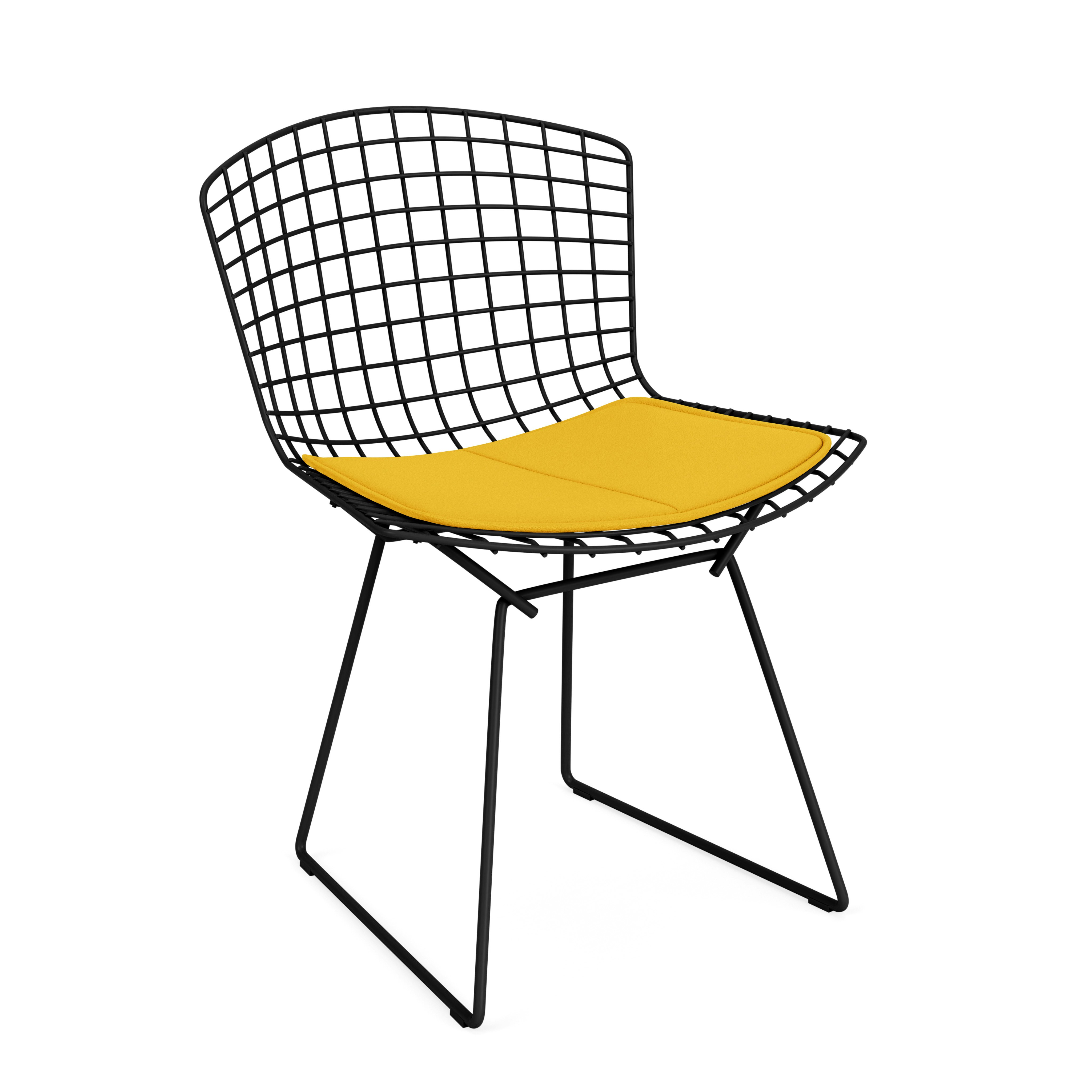 Bertoia Side Chair- Seat Pad, Black, Prairie, Sunflower