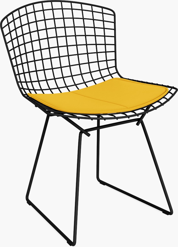 Bertoia Side Chair- Seat Pad, Black, Prairie, Sunflower
