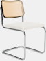 Cesca Side Chair, Caned \ Ebonized BeechBack, Upholstered Seat, Hourglass, Air