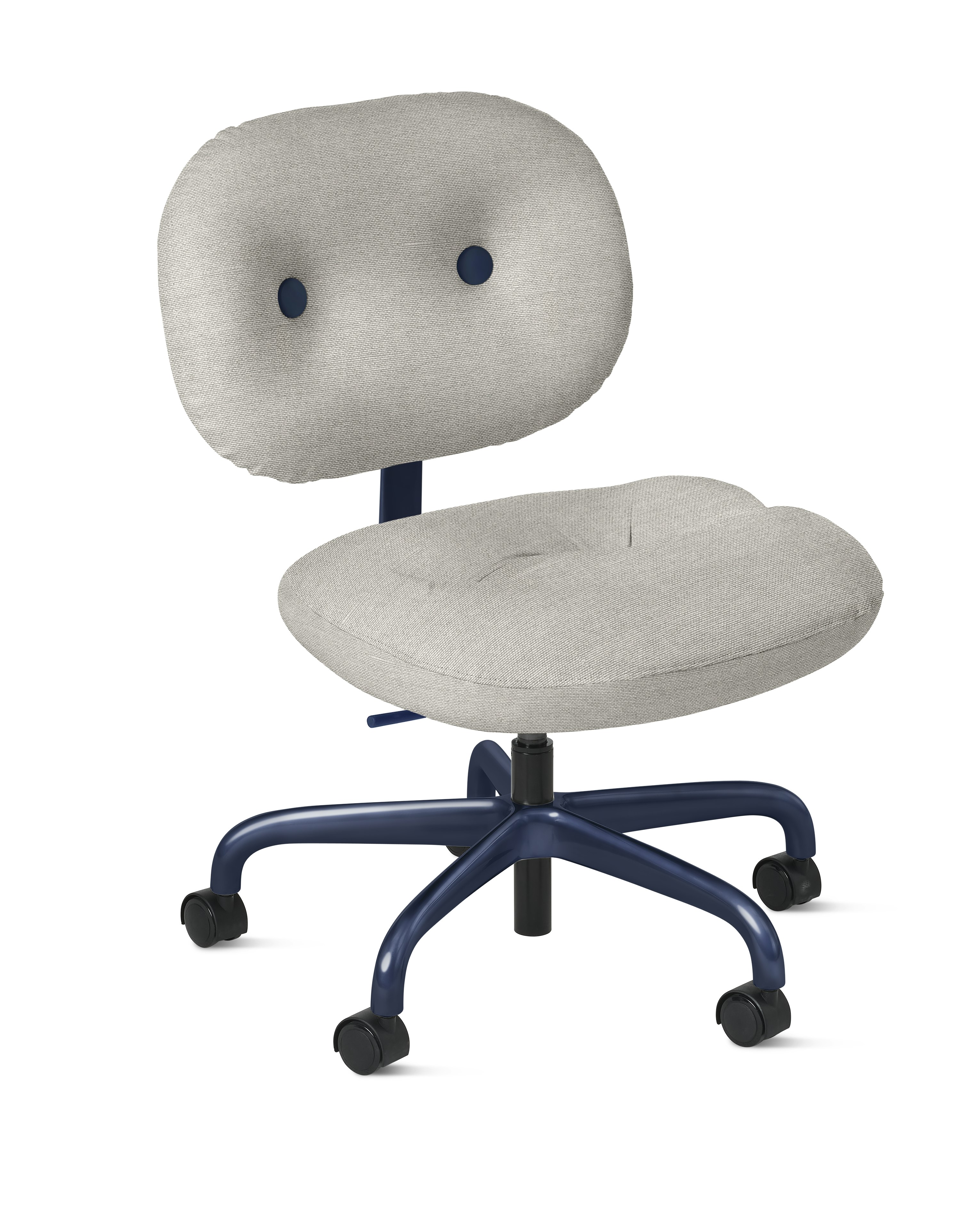 Morrison Hannah Task Chair - Without Arms,  Crossroad,  Almond,  Iris,  Soft Caster FSC Certified
