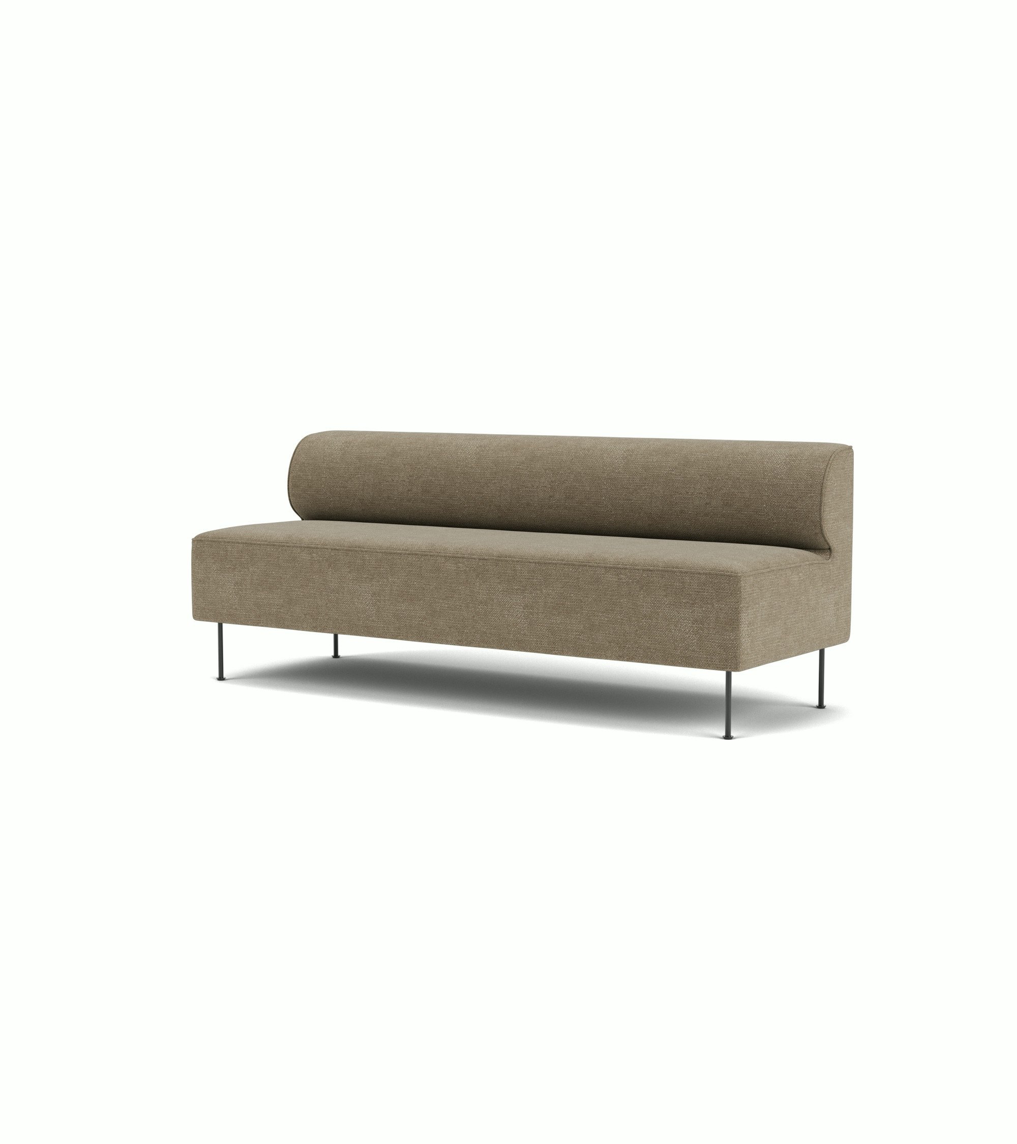 Eave Banquette 79 in Boucle Warm Grey