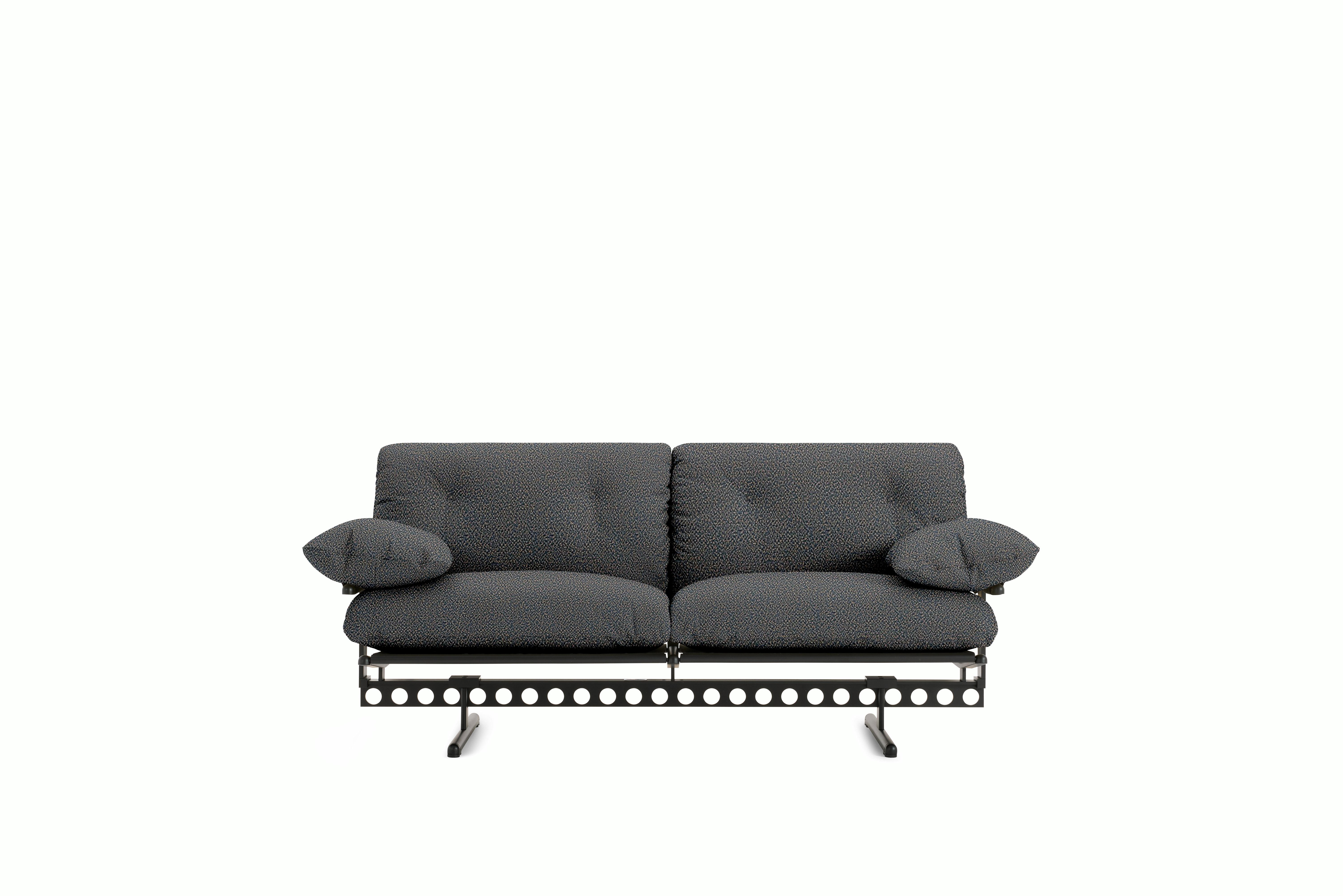 Ouverture Sofa - Melange Pique,  Argento,  Steel Base