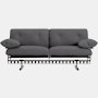 Ouverture Sofa - Melange Pique,  Argento,  Steel Base