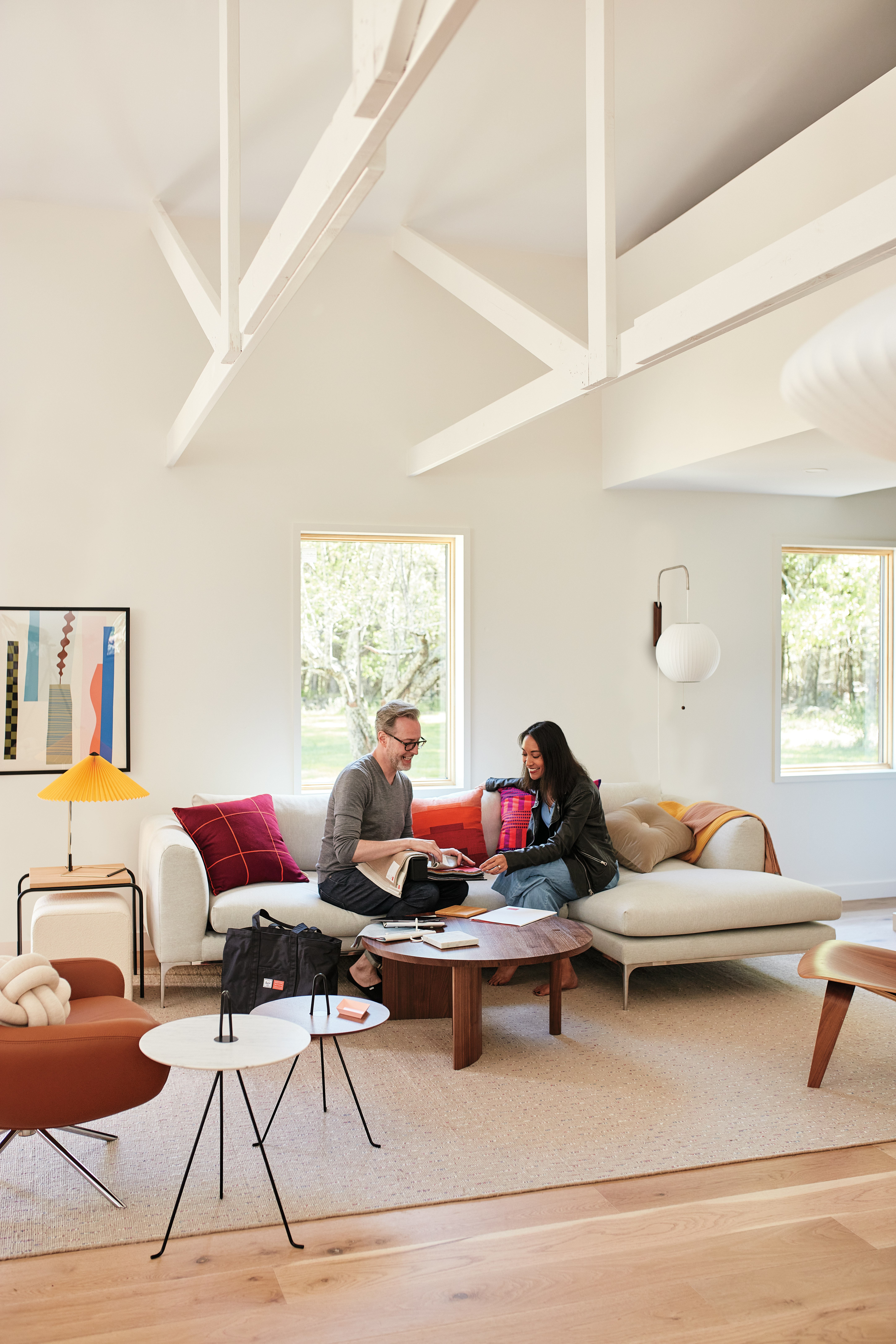 Eliza Blank's family on Jonas Sectional