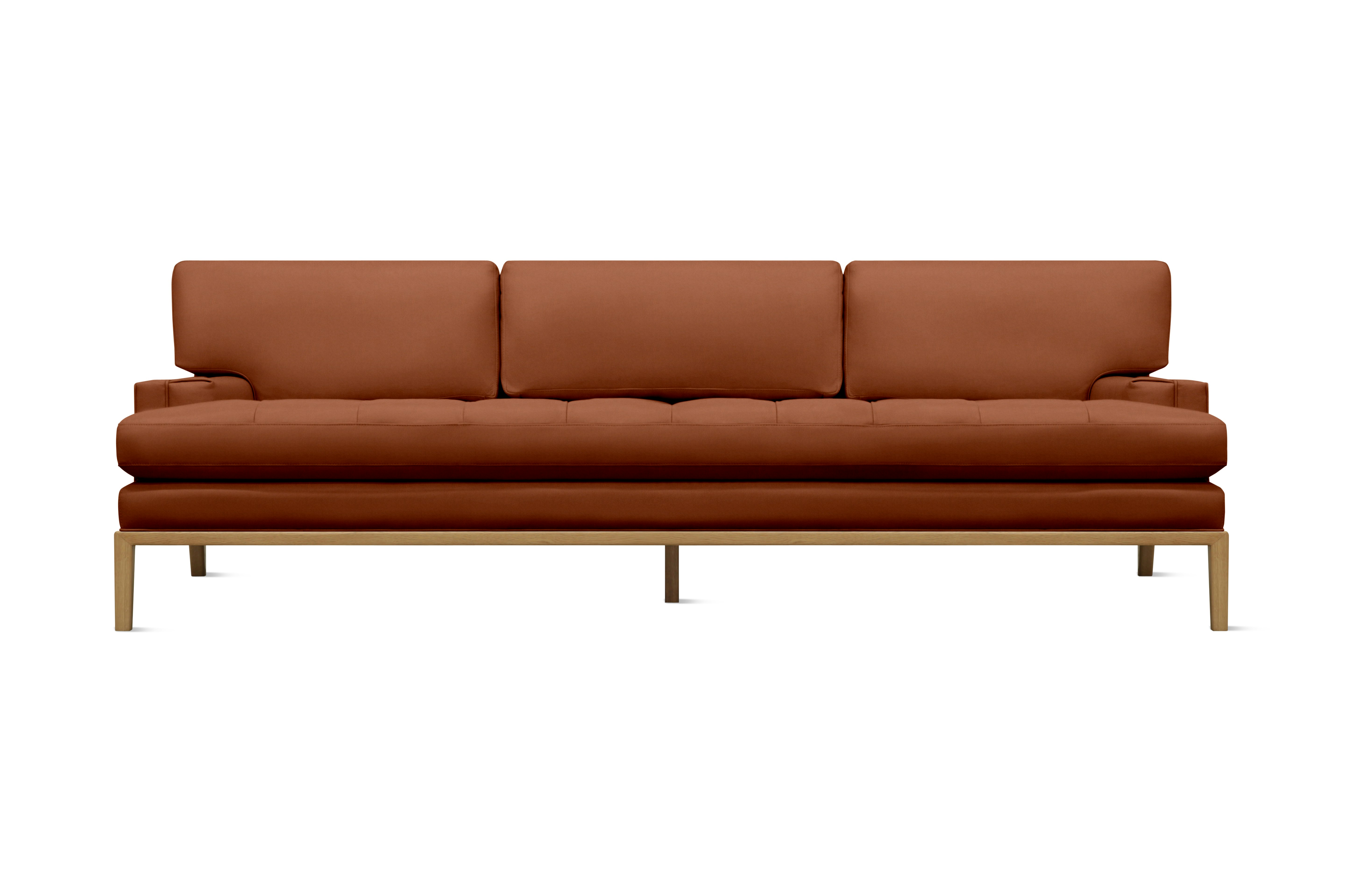 Forster Sofa - Marquis Velvet,  Rust,  Oak