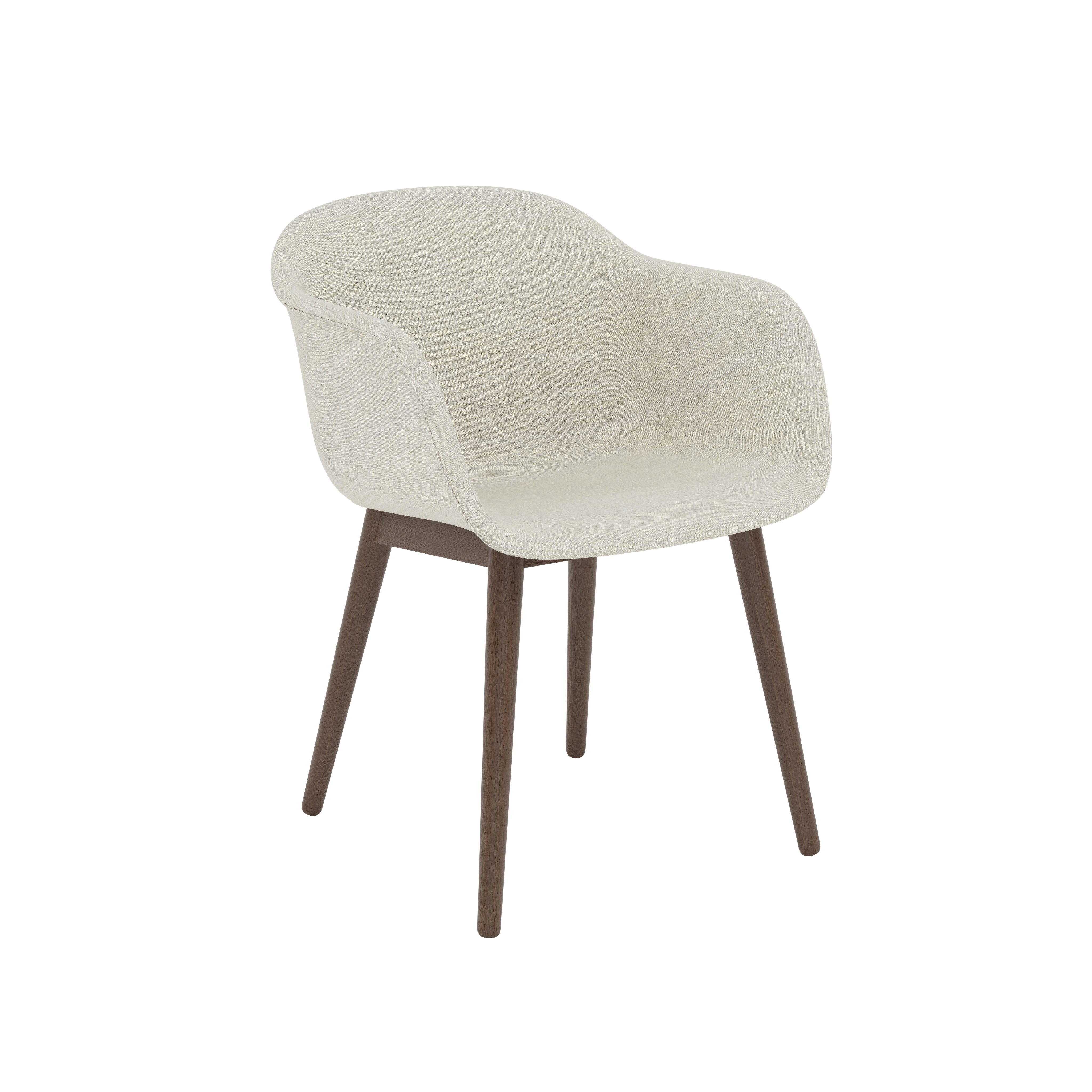 Fiber Dining Chair - Armchair,  Remix,  223 Cream,  Dark Stained Oak
