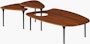 Cyclade Tables Family in walnut