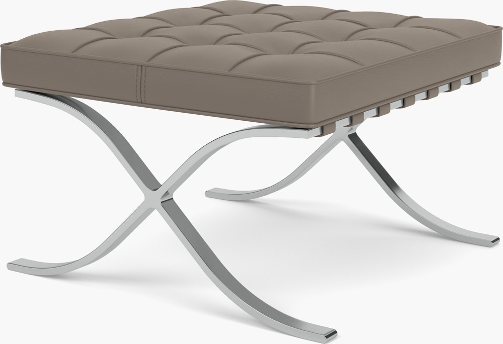 Barcelona Stool - Chrome, Acqua Leather, Aquitania