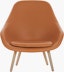 A sand About A Lounge 92 Armchair with high back viewed from the front