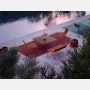South Outdoor Lounge Bench with Arms