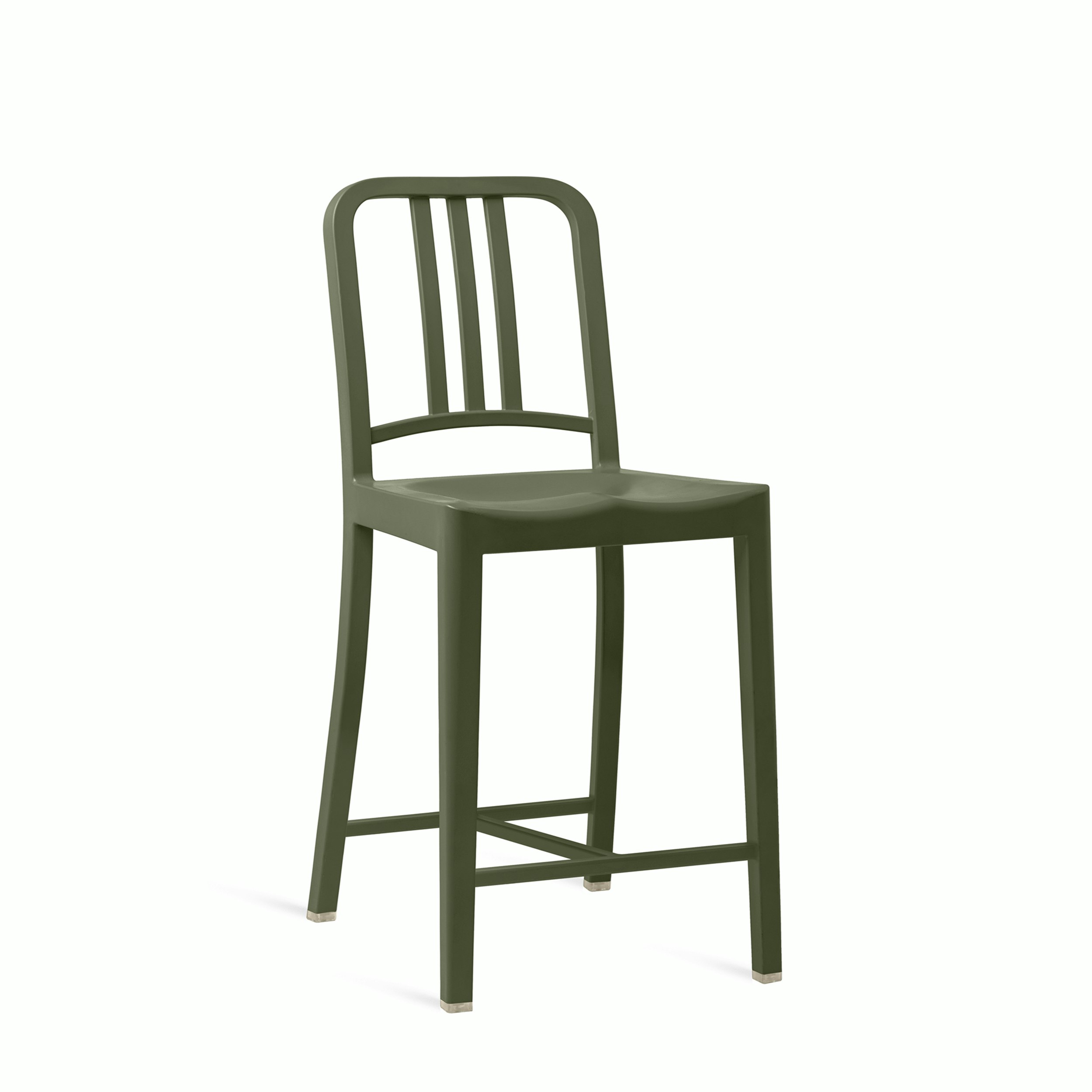 111 Navy Stool - Counter Height, Cypress Green