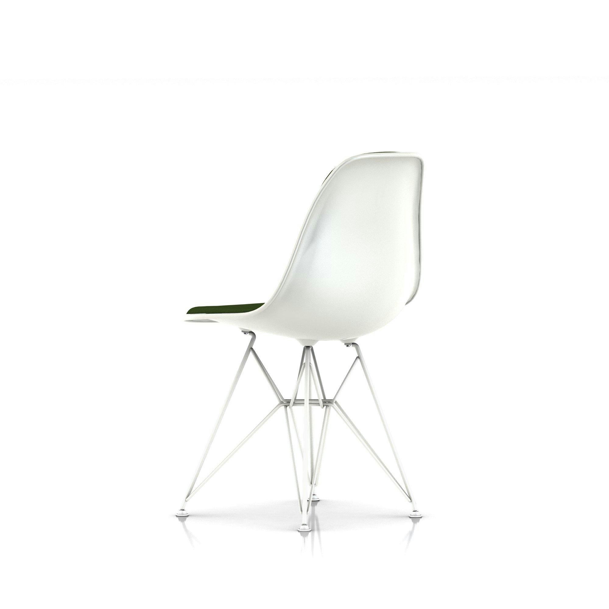 Eames Upholstered Molded Plastic Side Chair DSR - Wire Leg