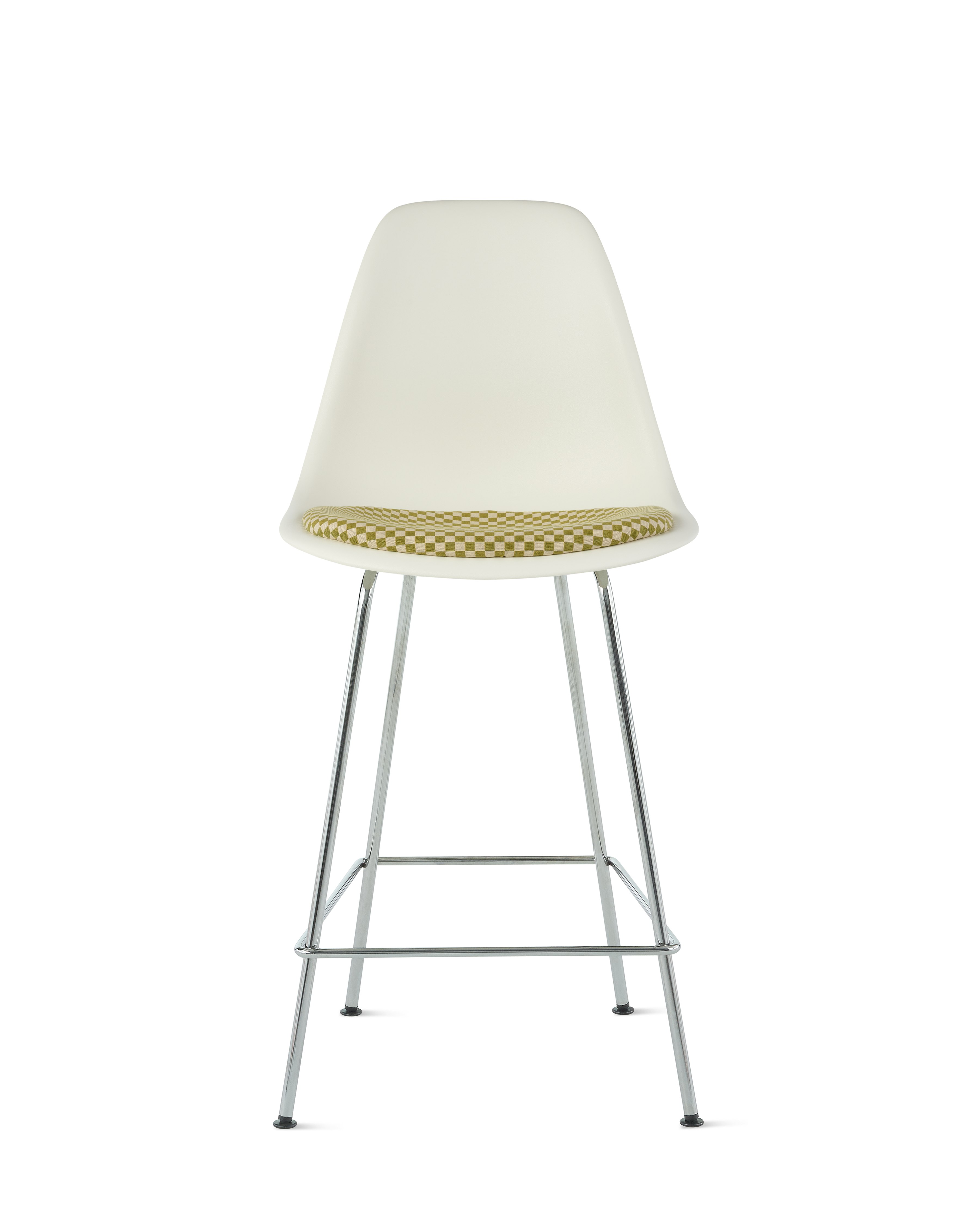 Eames Molded Plastic Stool with Seat Pad