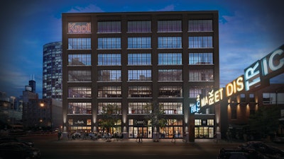 An exterior shot of 811 W Fulton Market in Chicago.