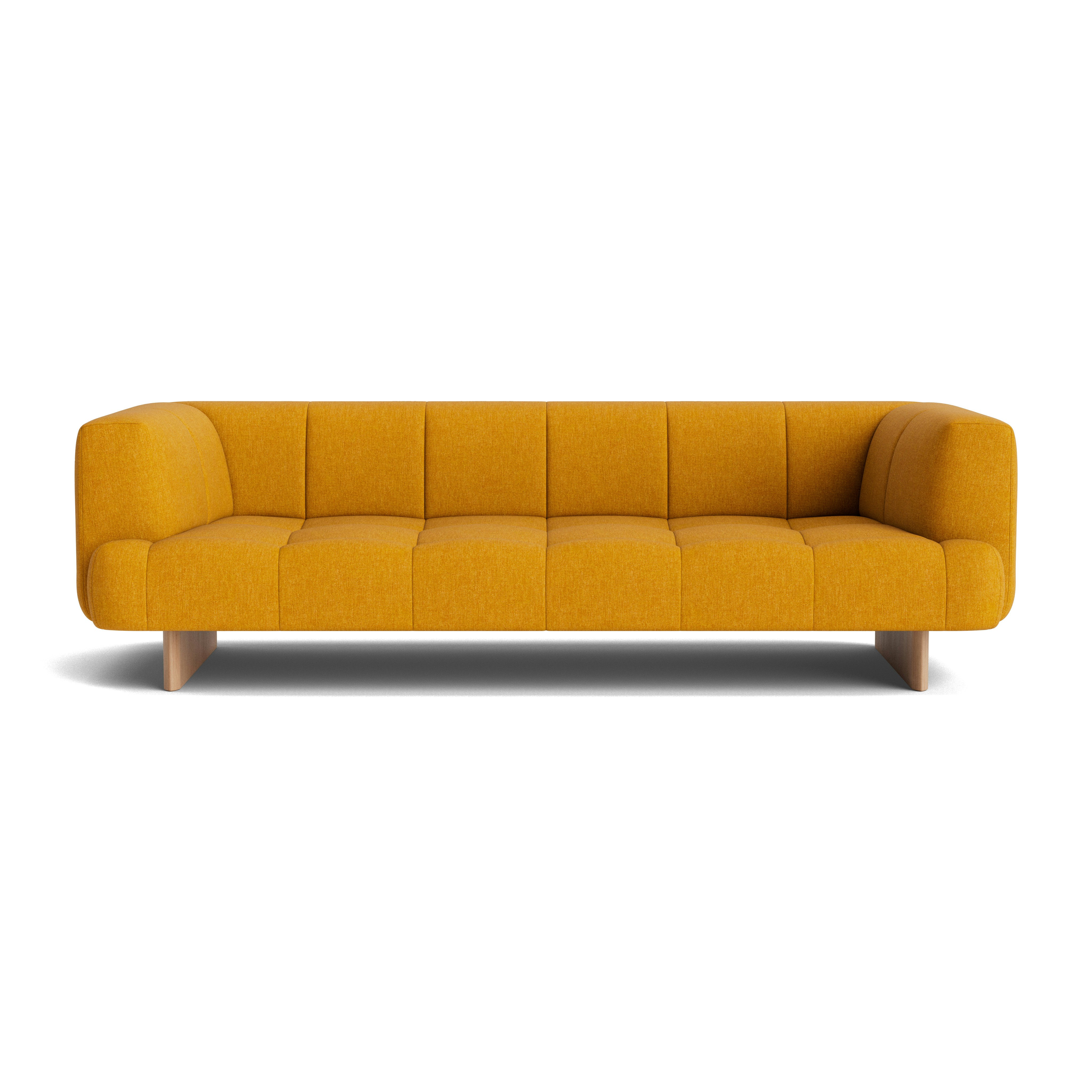 Quilton Lift Sofa - 3-Seat Sofa, Metaphor, Bumblebee, Lacquered Oak