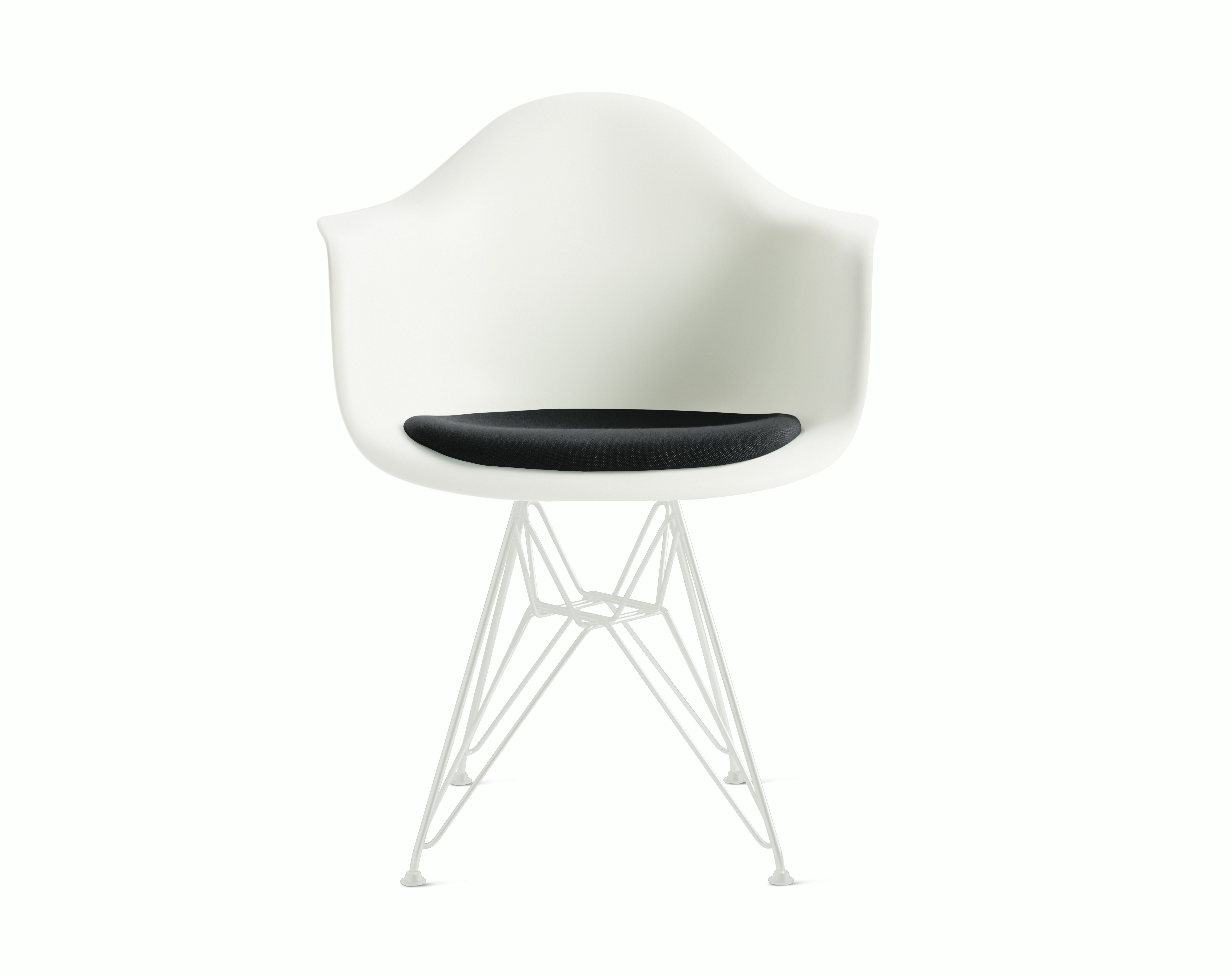Eames Molded Plastic Armchair with Seat Pad