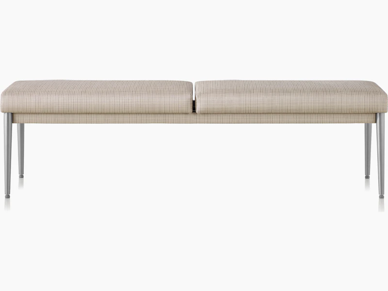 Front view of Nemschoff Palisade Bench on white sweep.