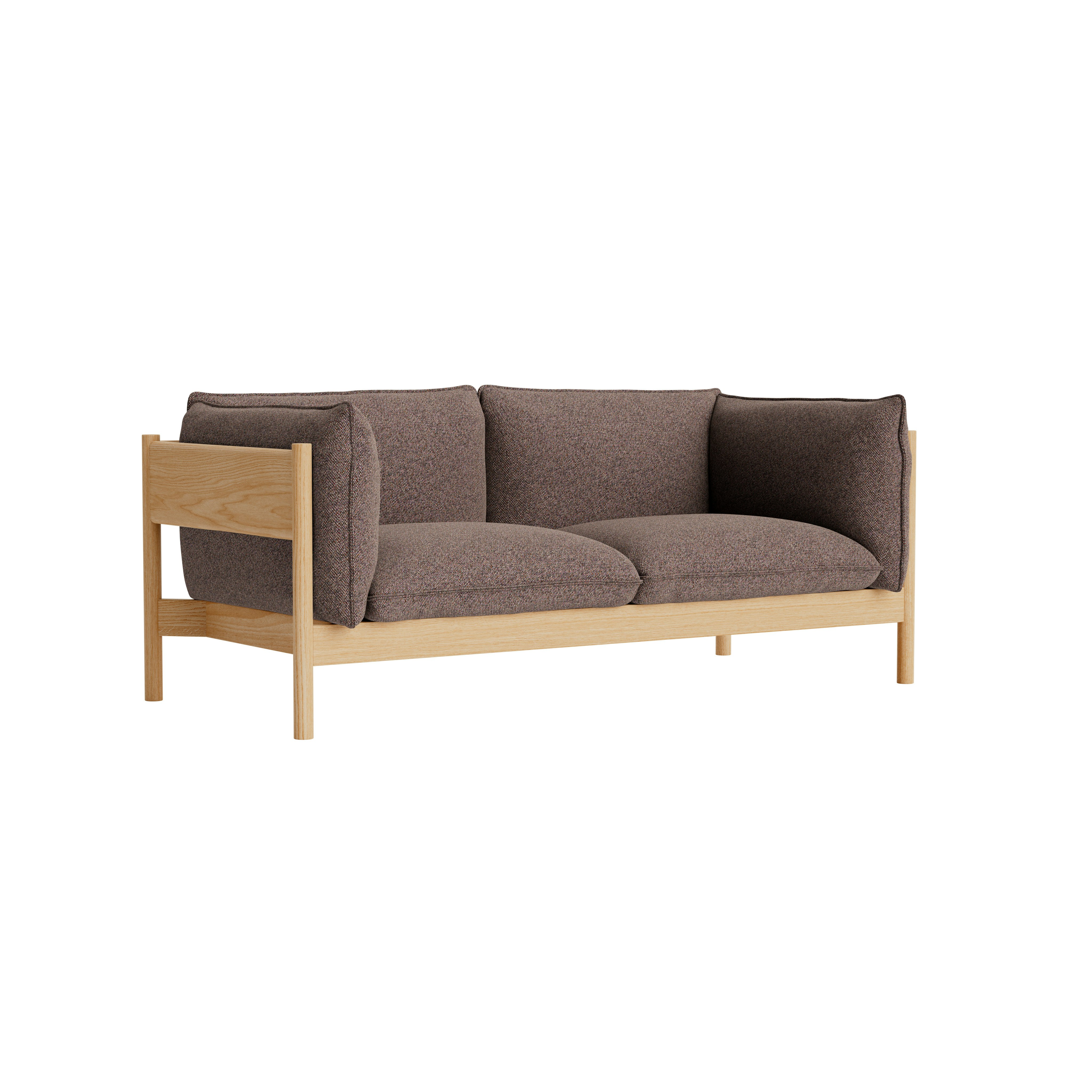 Arbour 2-Seat Sofa - Loft, 103 Asphalt, Oak