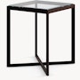 Krusin Side Table - Medium, Glass, Clear, Ebonized Oak