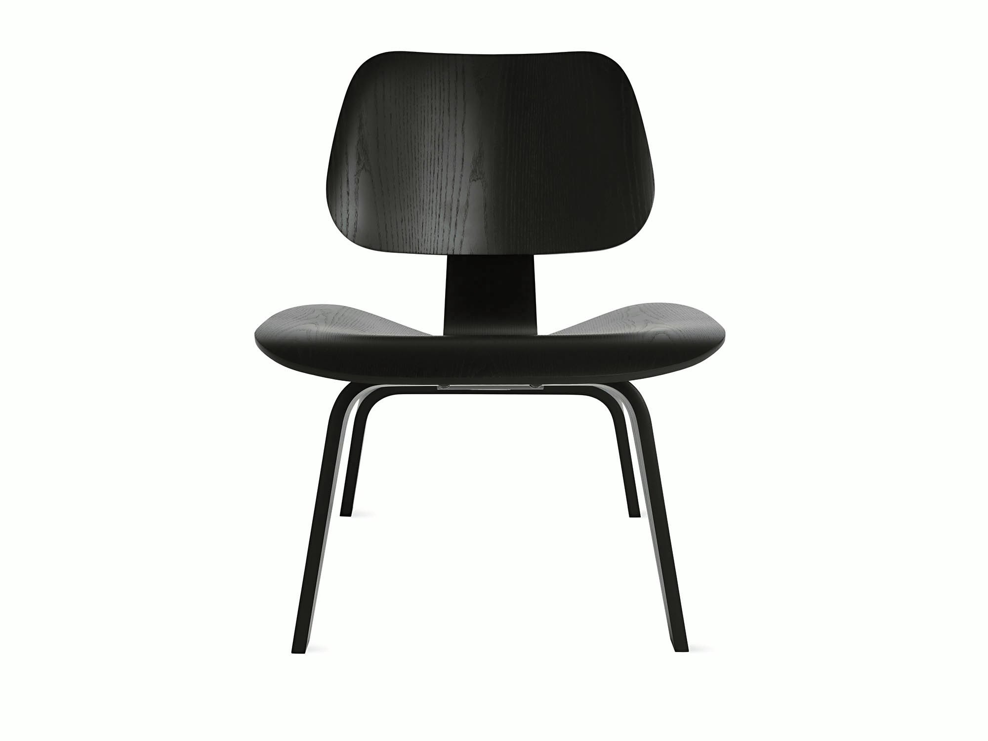 Eames Molded Plywood Lounge Chair Wood Base (LCW), Non Upholstered