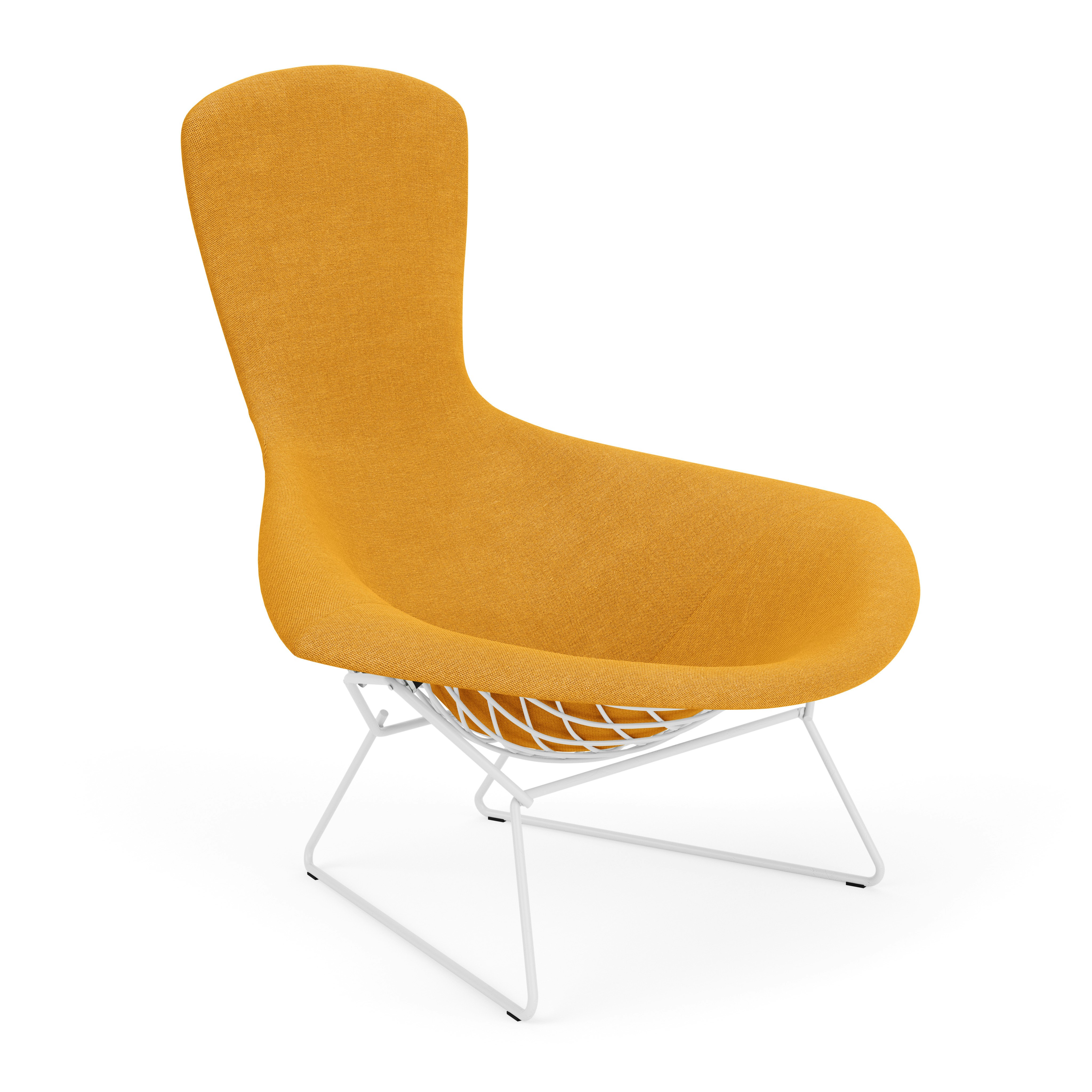 Bertoia Bird Lounge Chair, White, Full Cover, Crossroads, Zest