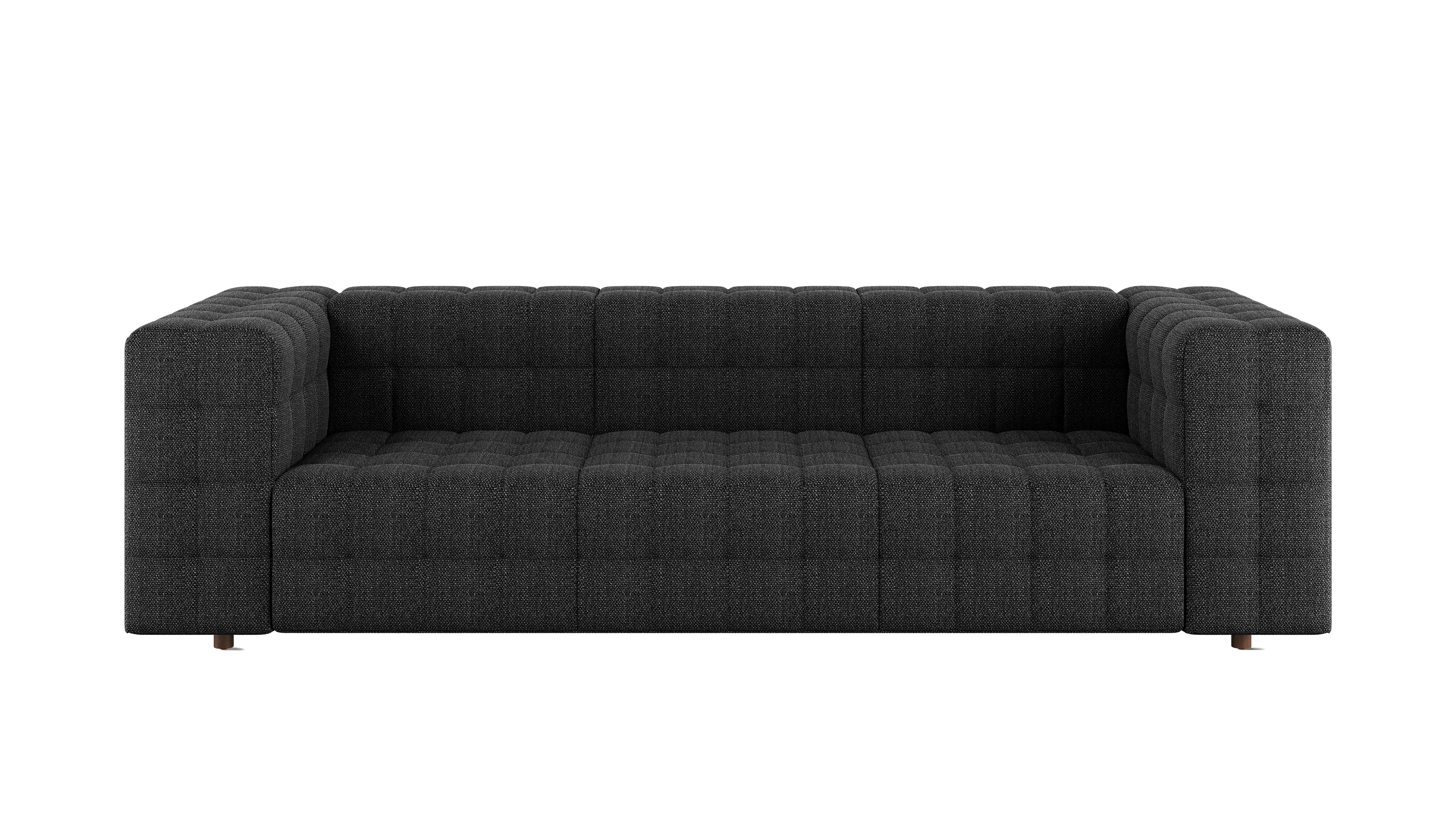 Rapport Sofa 3 Seater in Capri Graphite with Walnut Legs