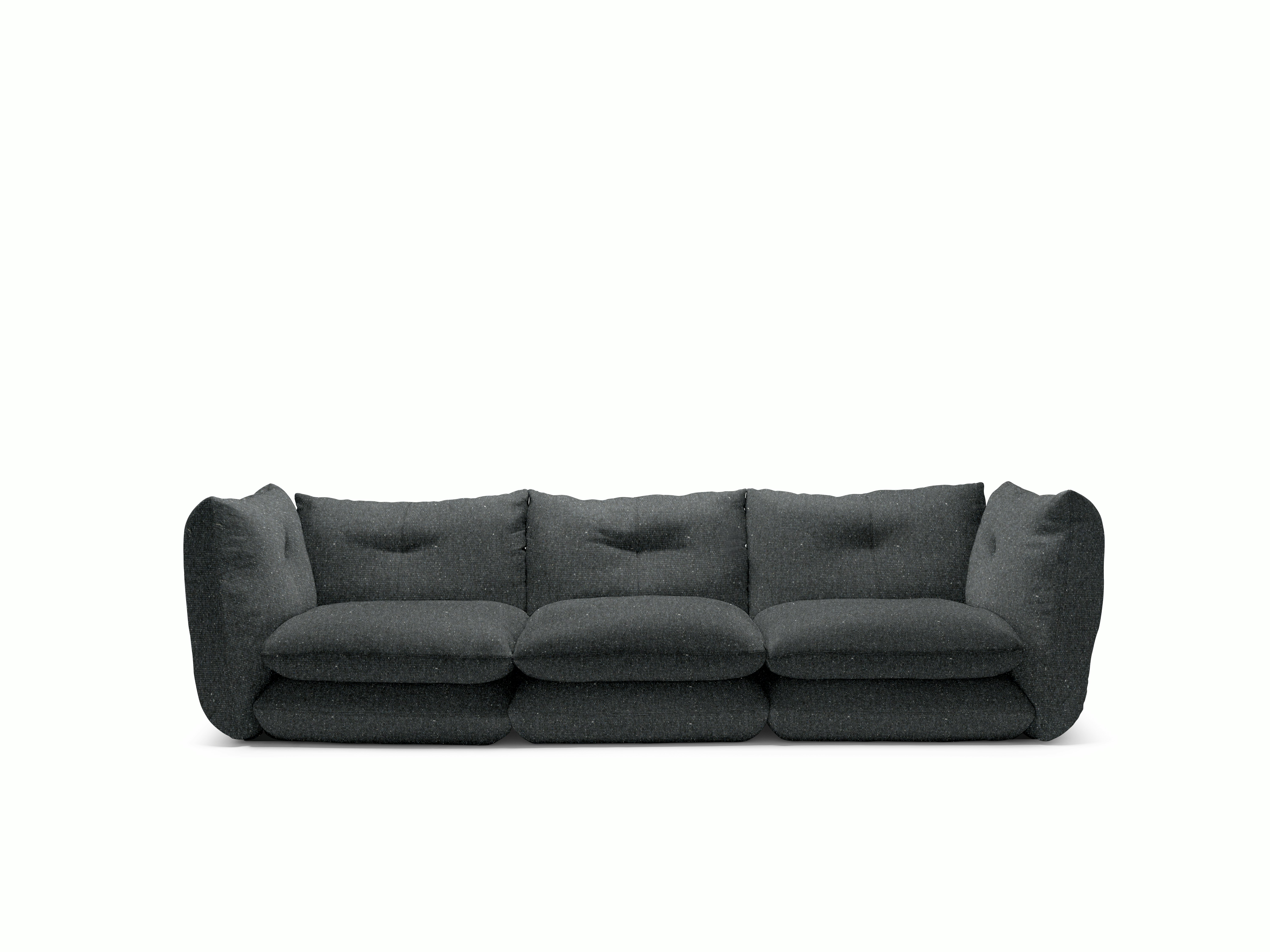Pillo Sofa -  Three Seater, Standard, Buzz, Eclipse