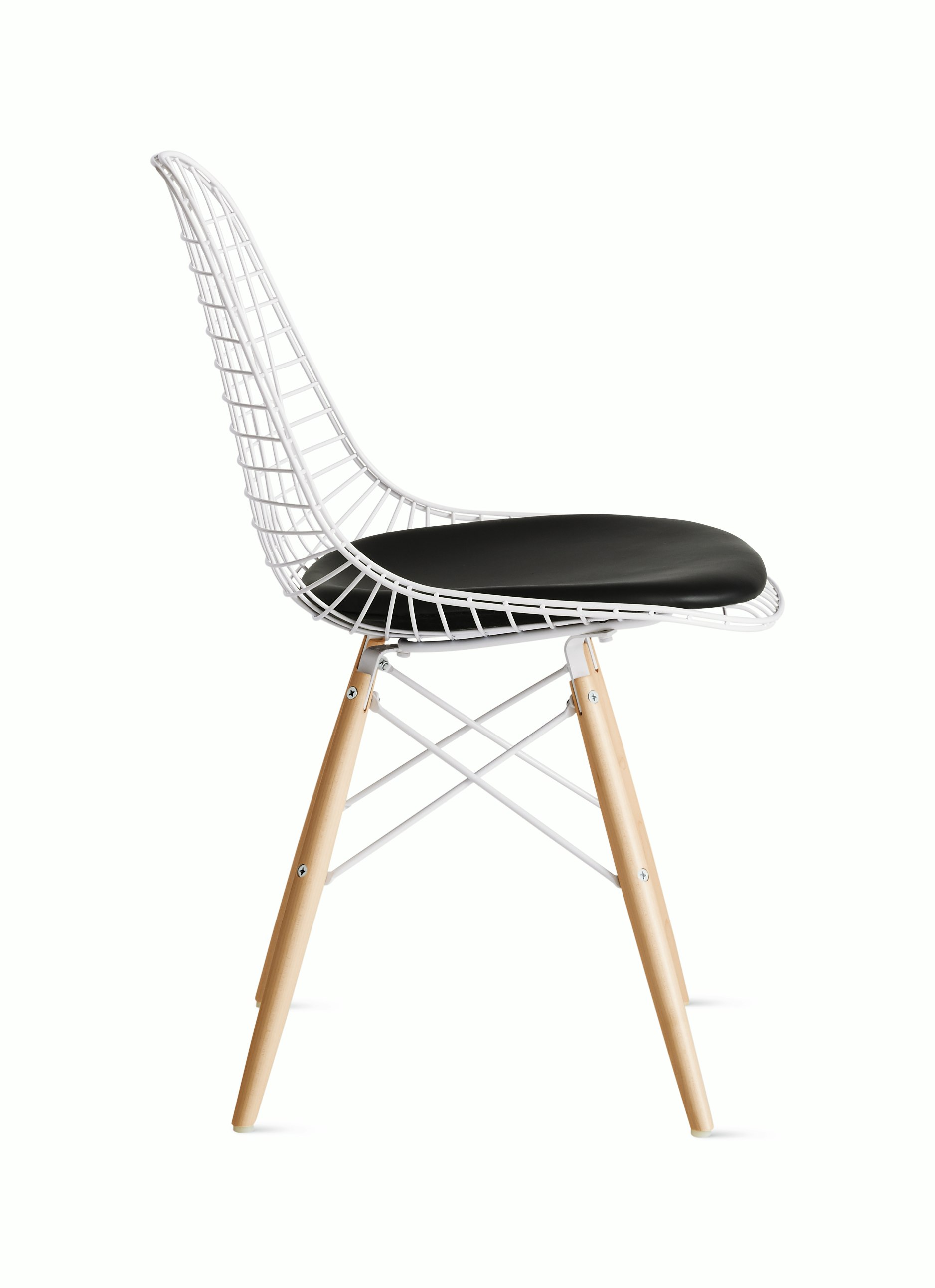 Eames Dowel-Leg Wire Chair with Seat Pad (DKW.5)