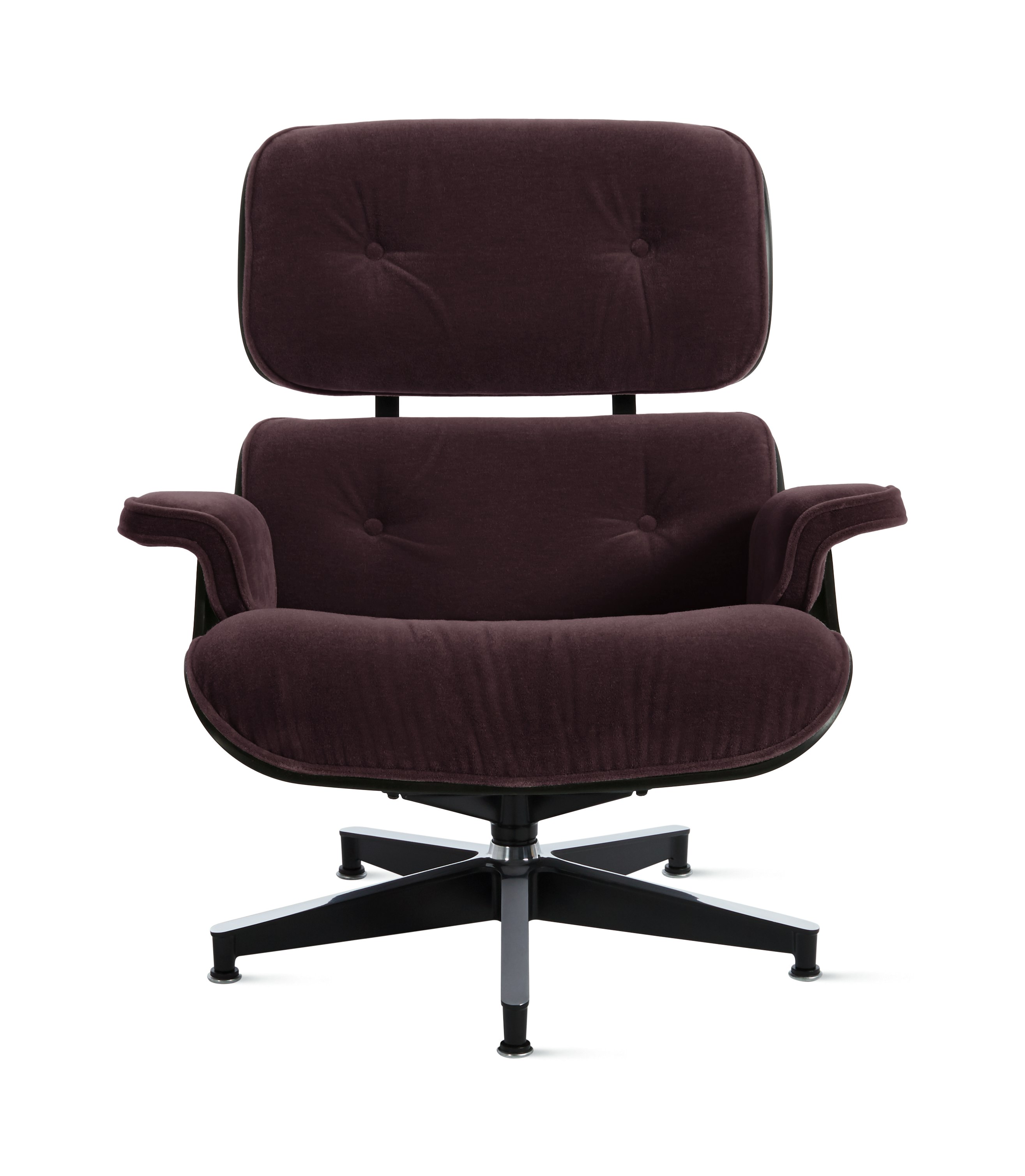 Eames Lounge Chair - Ebony Ash,  Mohair Supreme,  Soulmate