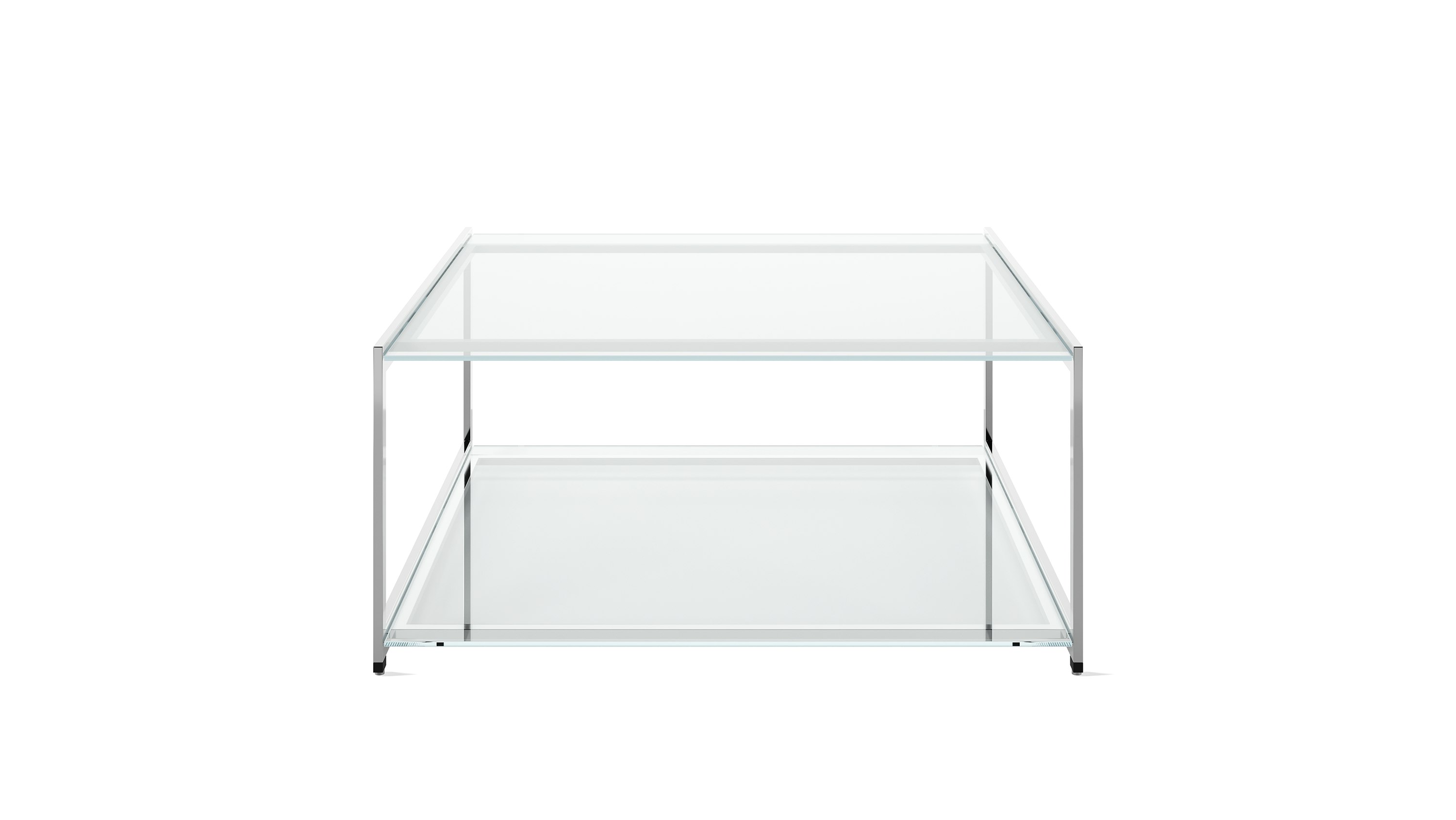 H Frame Coffee Table in clear glass