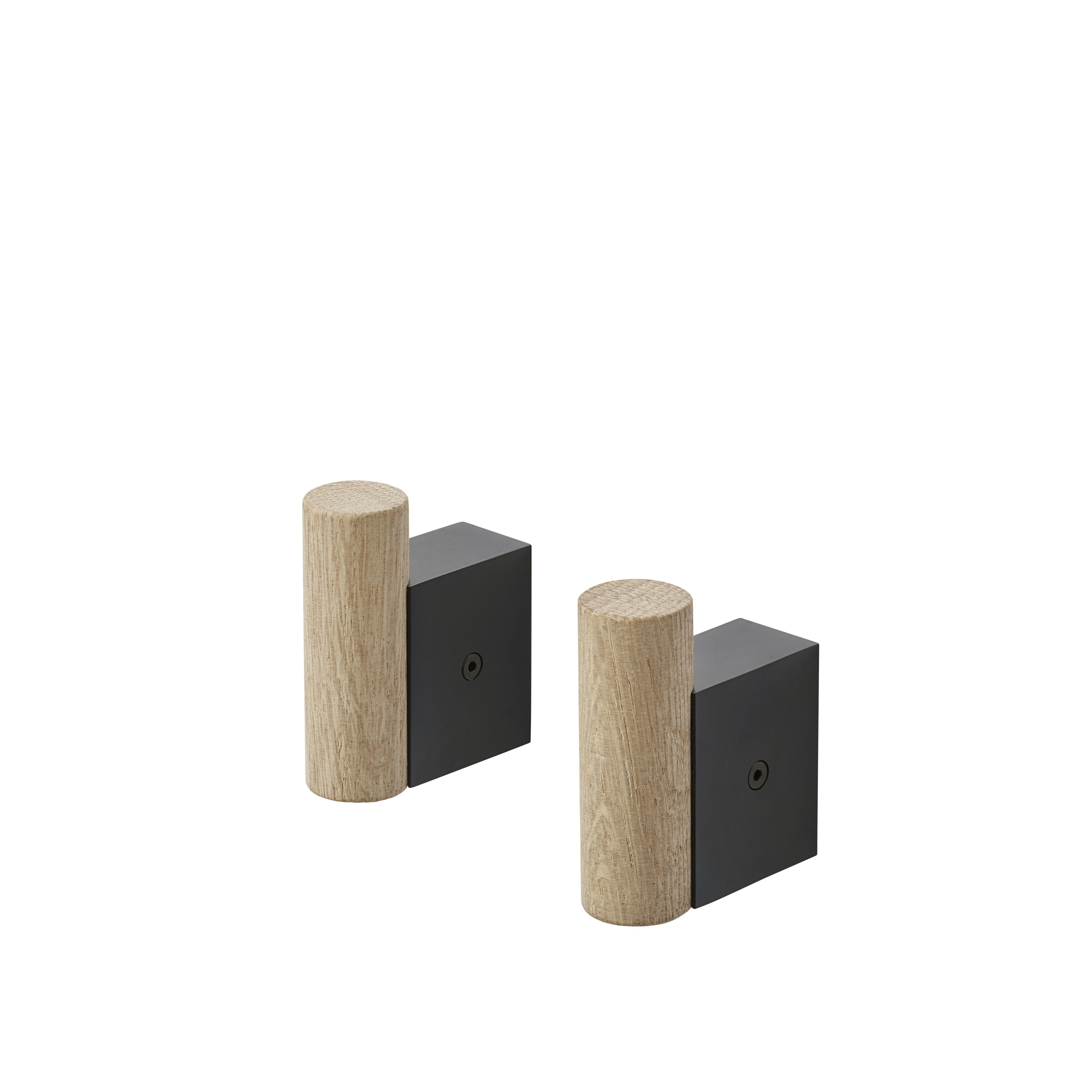 Attach coat hooks black oak 2 set Muuto 5000x5000