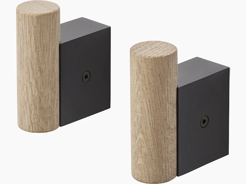 Attach coat hooks black oak 2 set Muuto 5000x5000