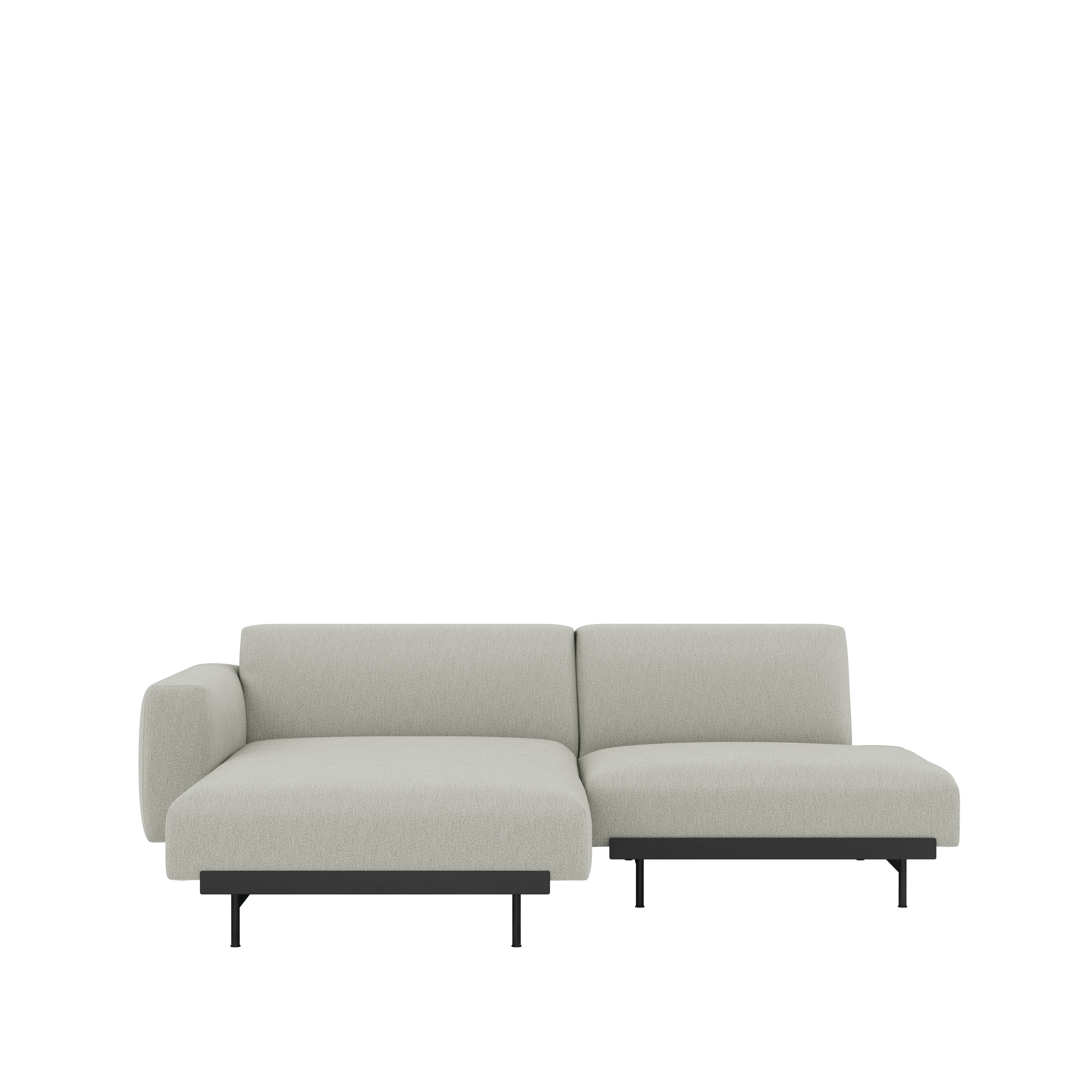 In Situ Modular Sofa- 2 Seater Sofa,  Configuration 6,  Left Chaise Sectional,  Clay,  12 Light Grey