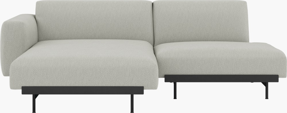 In Situ Modular Sofa- 2 Seater Sofa,  Configuration 6,  Left Chaise Sectional,  Clay,  12 Light Grey