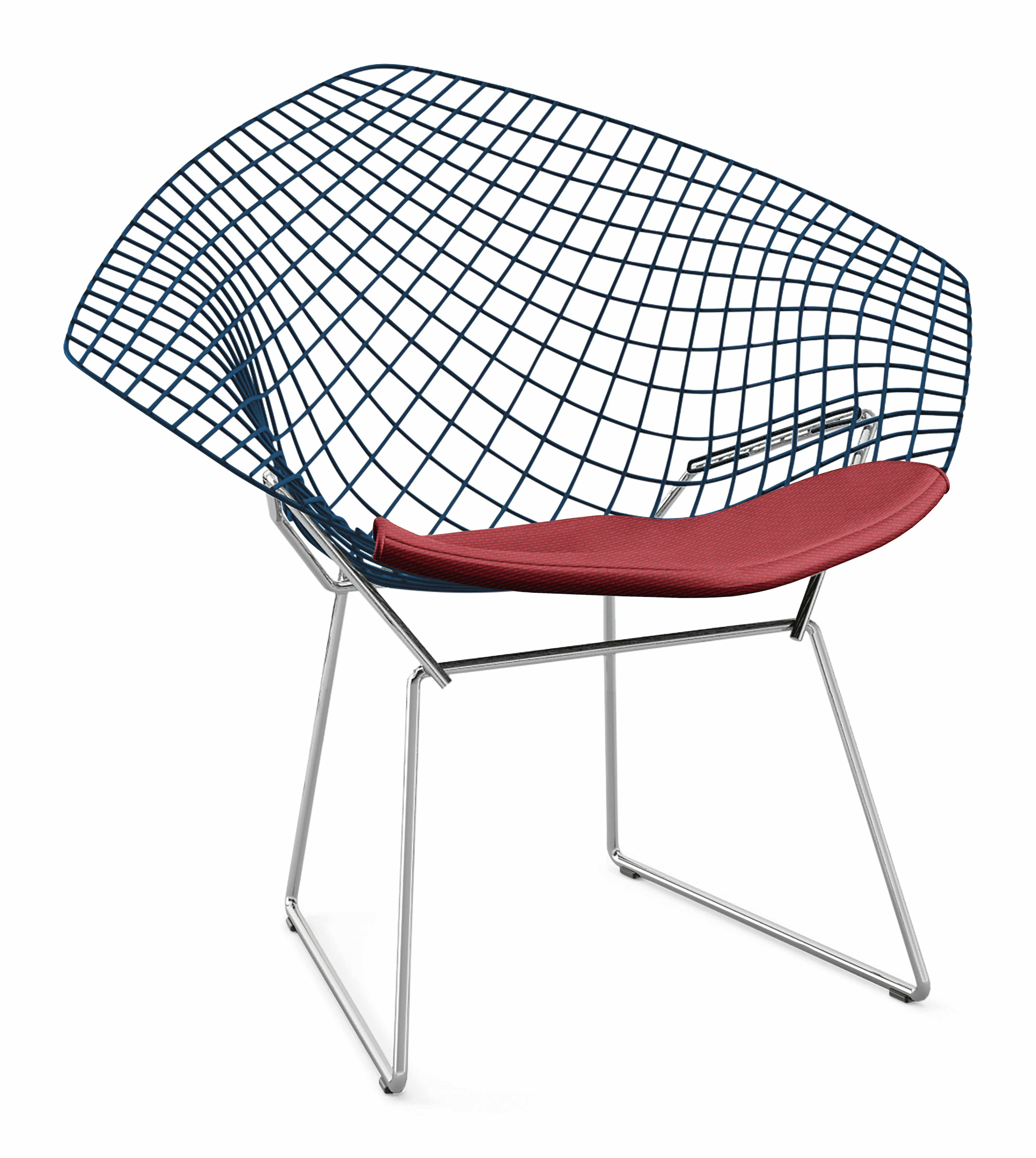 Bertoia Diamond Lounge Chair with Seat Pad