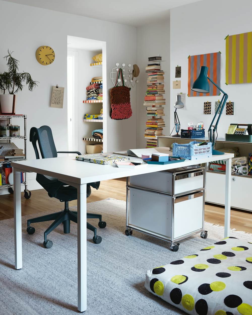 Everywhere Rectangular Table with Cosm Task Chair Low