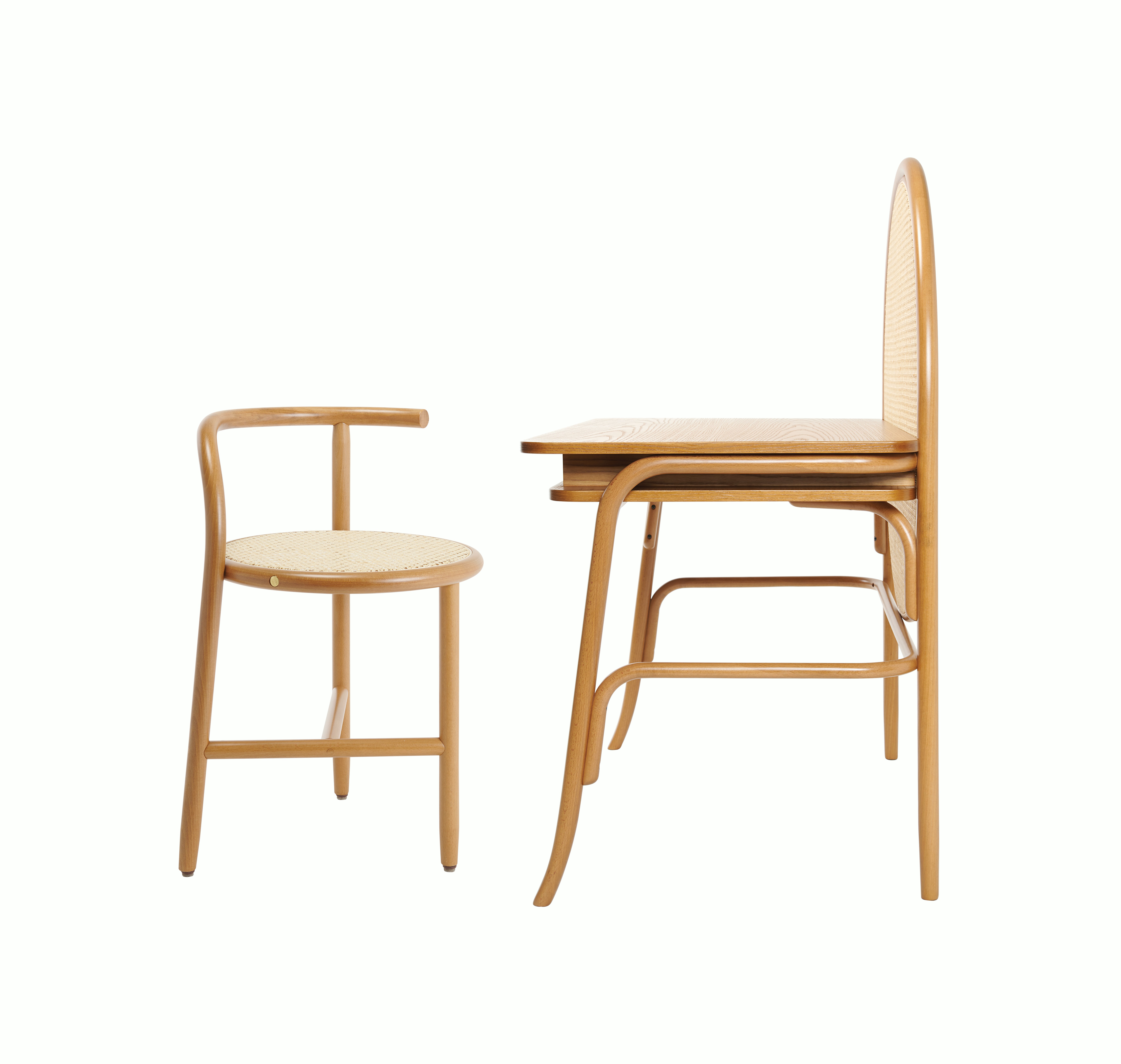 Allegory Vanity and Single Curve Stool Set