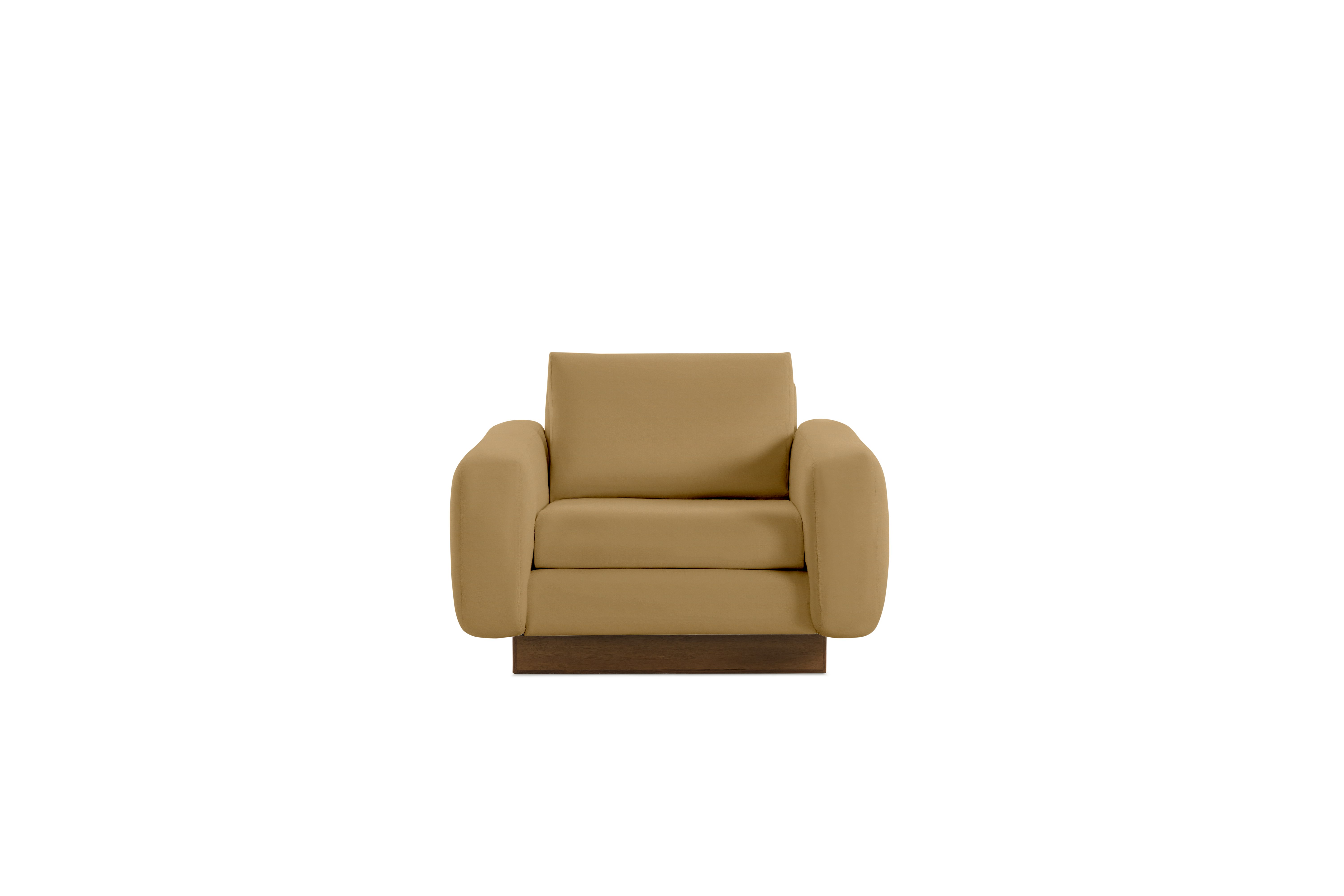 Mesa Lounge Chair - Marquis Velvet,  Coffee,  Walnut
