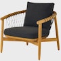 Crosshatch Outdoor Lounge Chair.