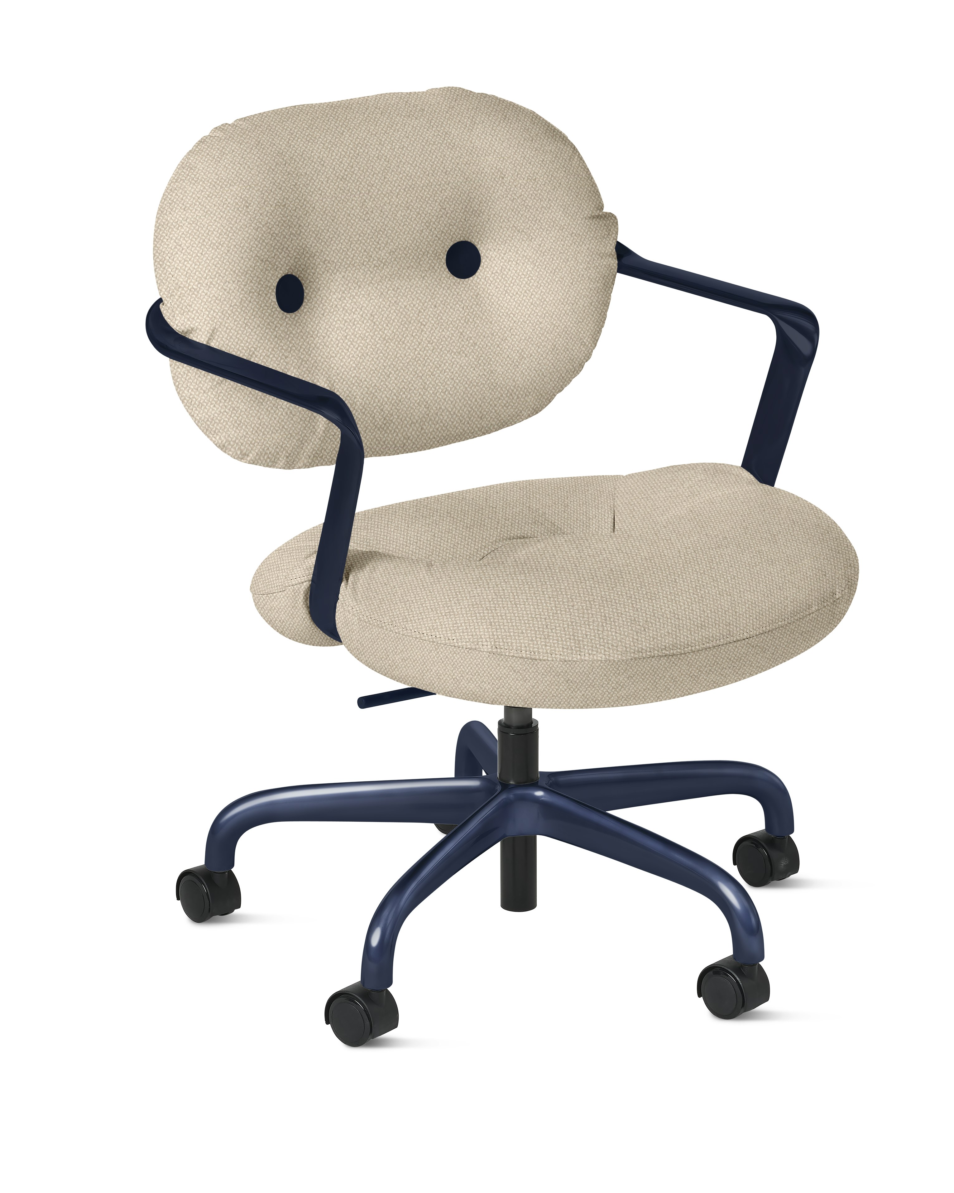 Morrison Hannah Task Chair - With Arms,  Hourglass,  Sandbar,  Iris,  Soft Caster FSC Certified