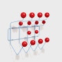 Eames Hang-It-All, Blue/Red