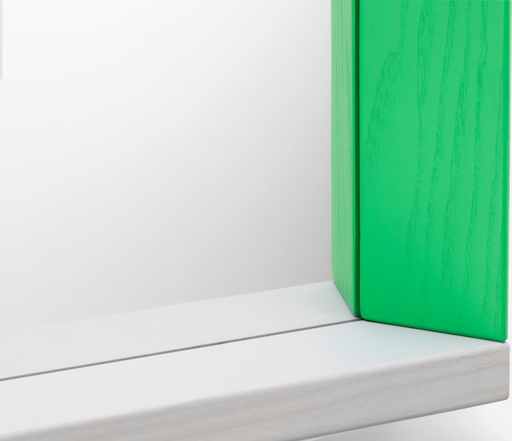 Colour Frame Mirror,  Green/Pink,  Large