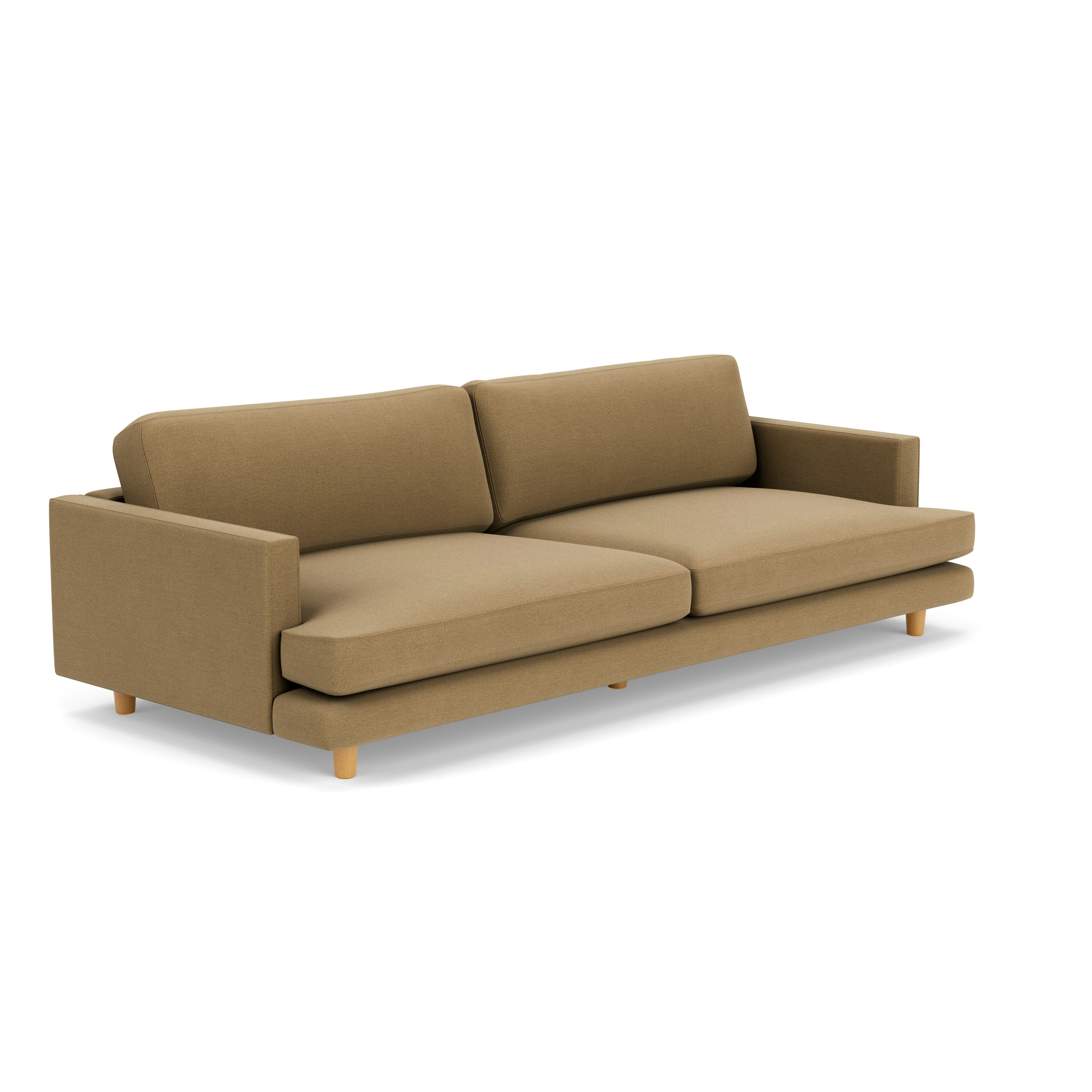 D'Urso Sofa - Hourglass, Latte, Clear Oak
