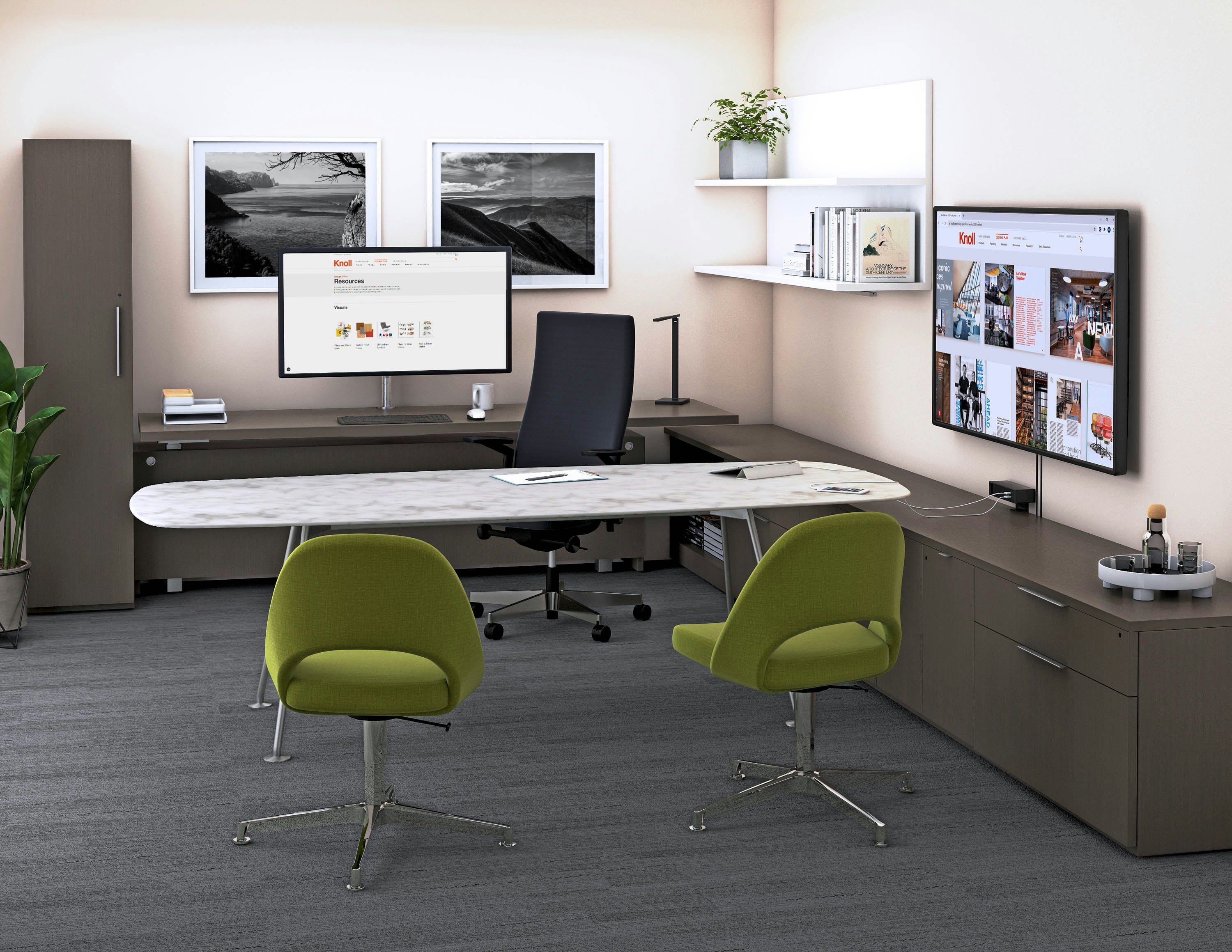 Private Office Reff Profiles Remix High Back Grasshopper Table Saarinen Executive Chair