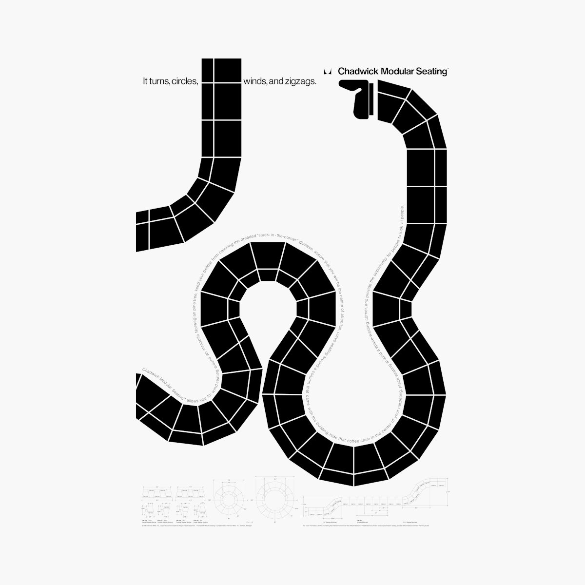 Chadwick Modular Seating Poster Chadwick Modular Seating Unframed Poster