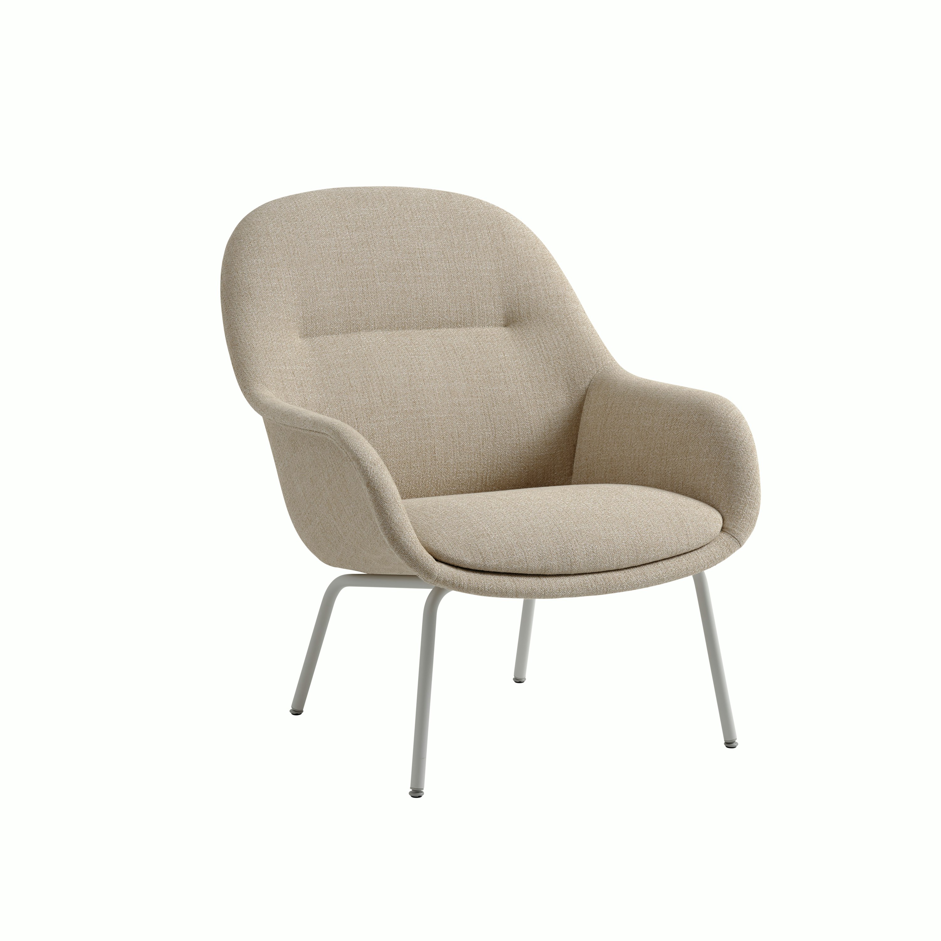 Fiber lounge armchair tube ecriture 240 grey