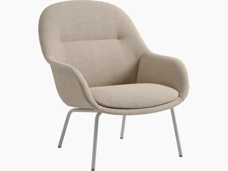 Fiber lounge armchair tube ecriture 240 grey